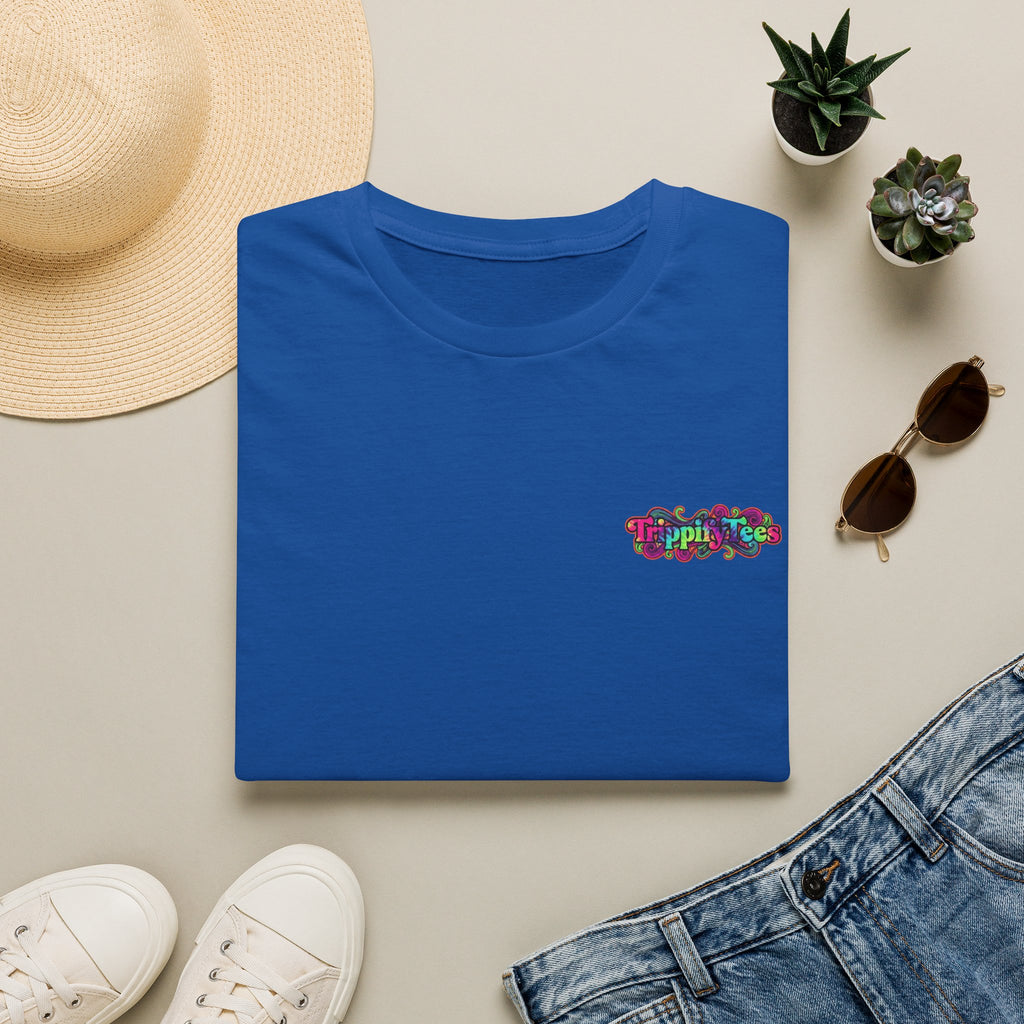 Tie Dye Cat Graphic T-Shirt — Colorful Mini Logo Tee