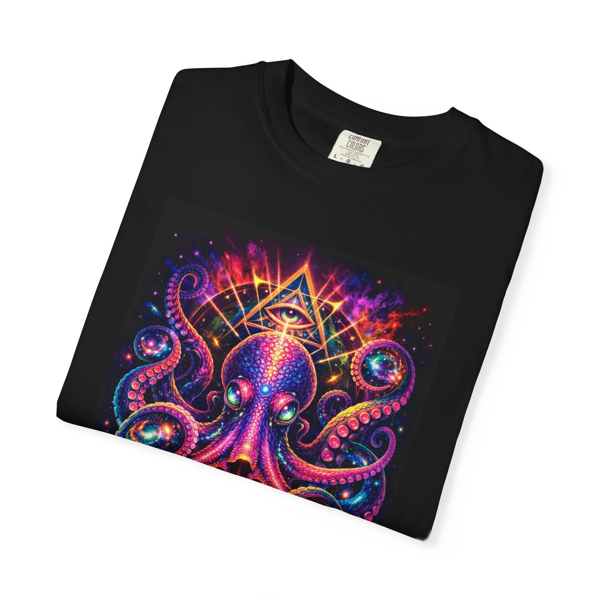 T-Shirt — Vibrant Psychedelic Octopus Art Tee