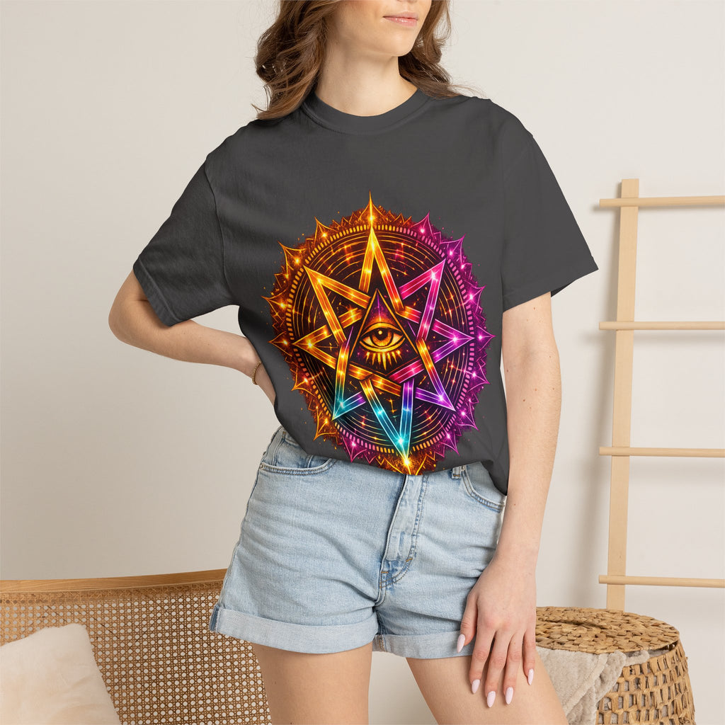 Trippy Geometric Eye T-Shirt — Psychedelic Graphic Tee