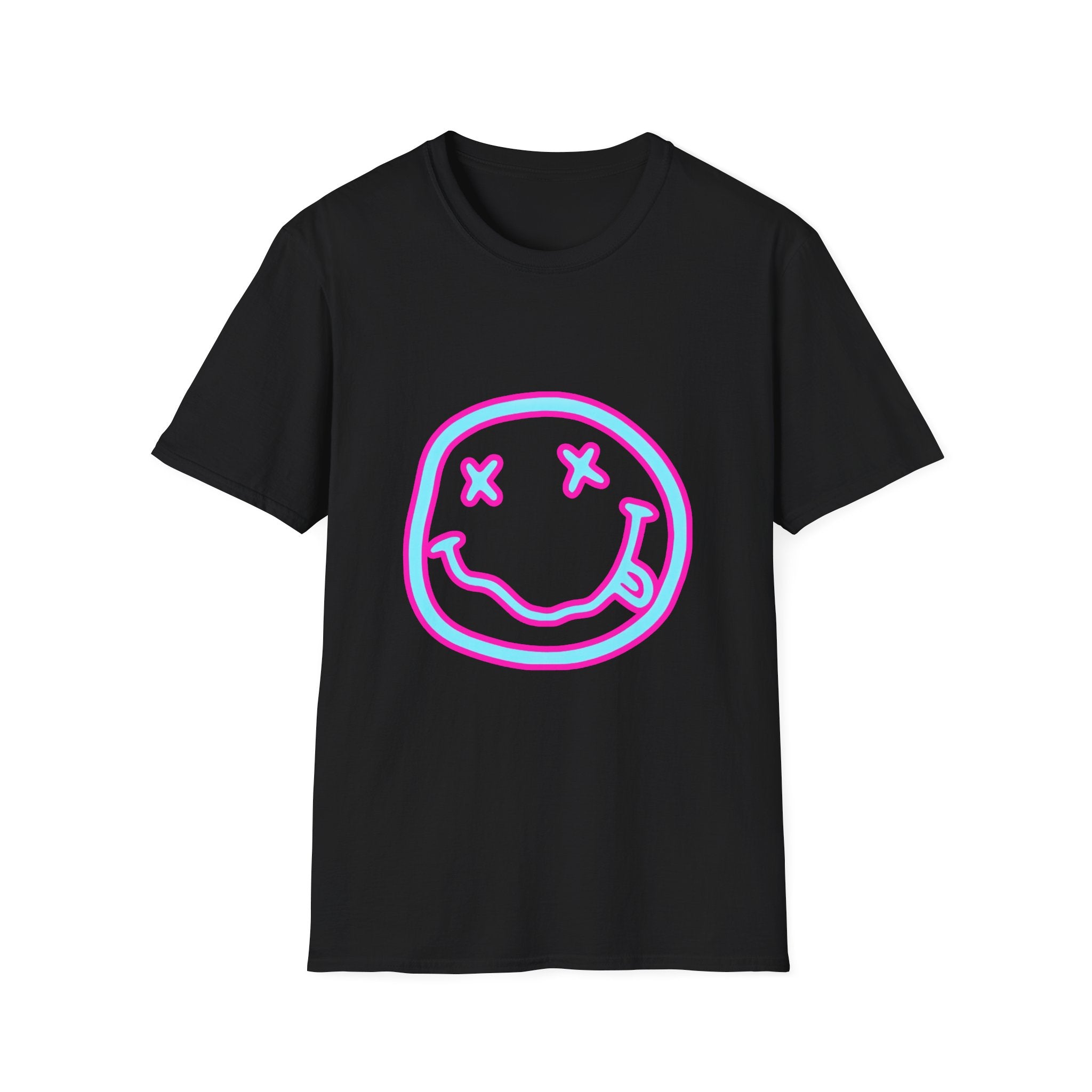 Smiley Neon Grunge T-Shirt