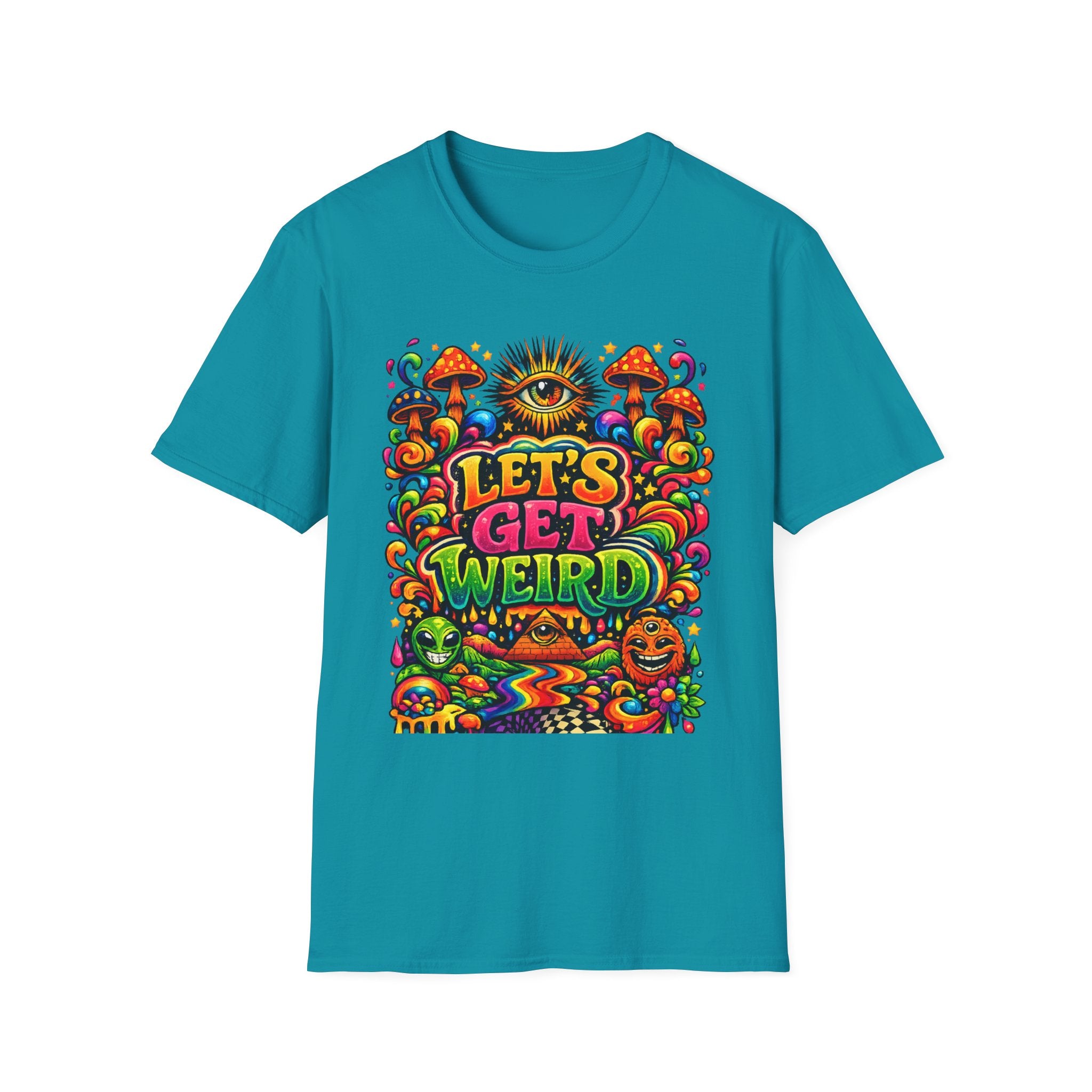 Psychedelic "Let's Get Weird" T-Shirt