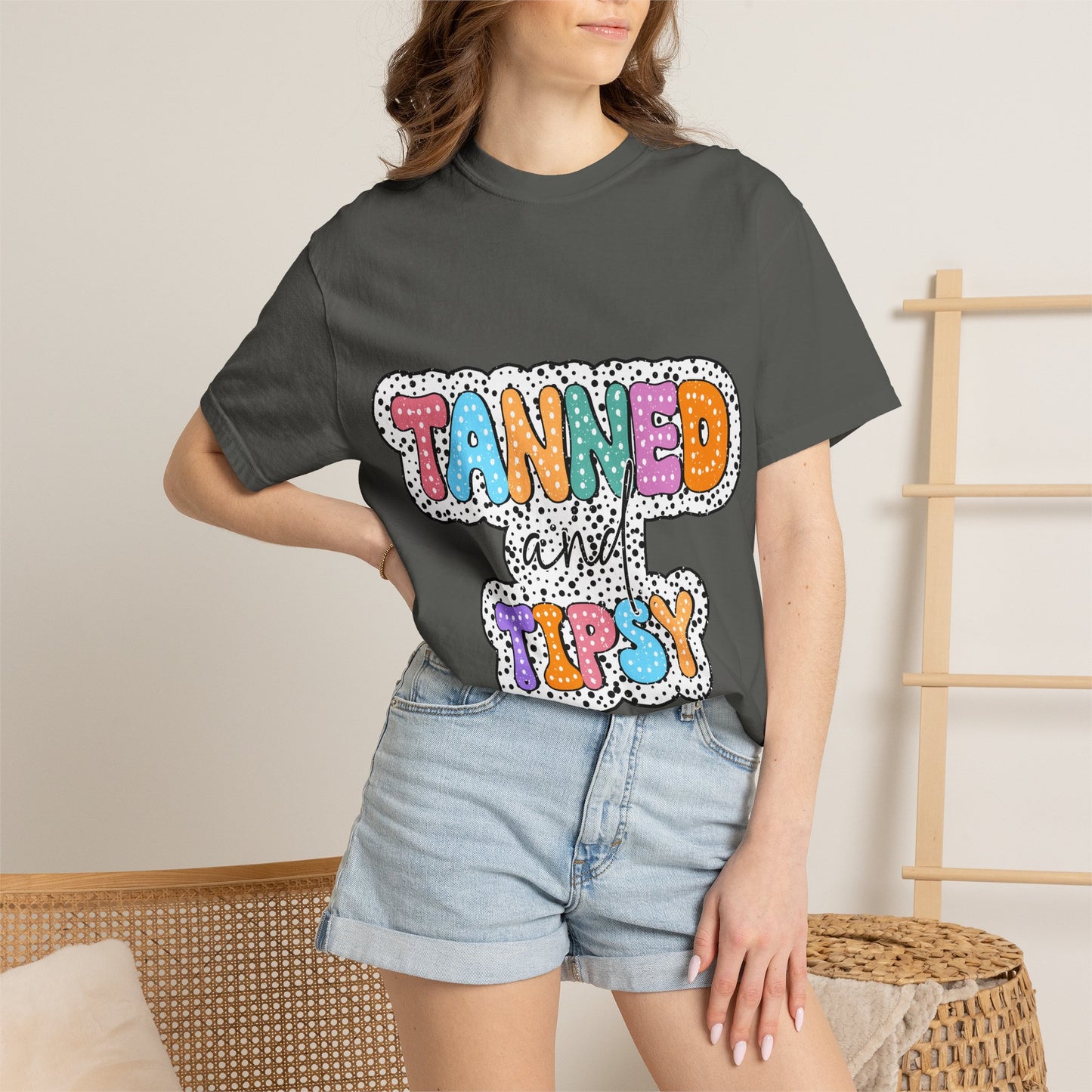 Tanned & Tipsy Mom T-Shirt — Summer Funny Tee