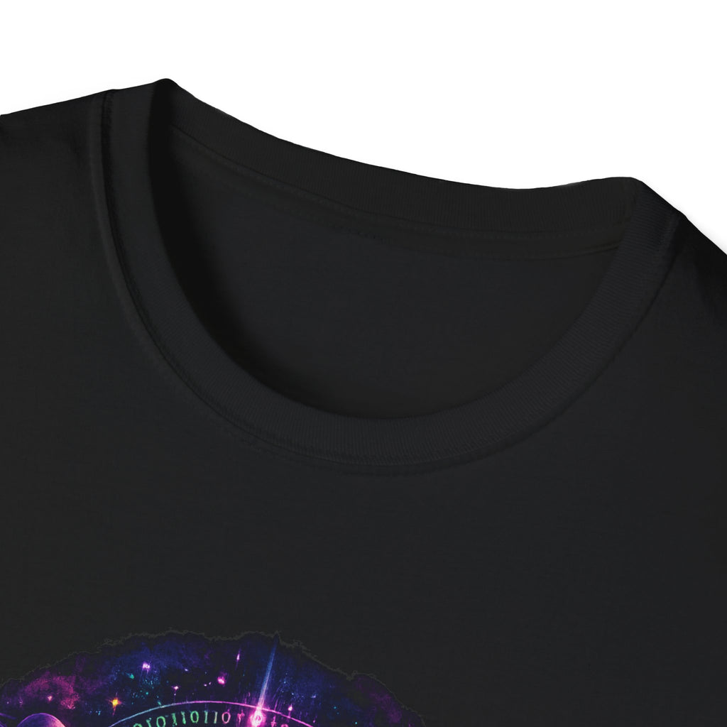 Psychedelic Cosmic Alien T-Shirt — Neon Sacred Geometry Tee