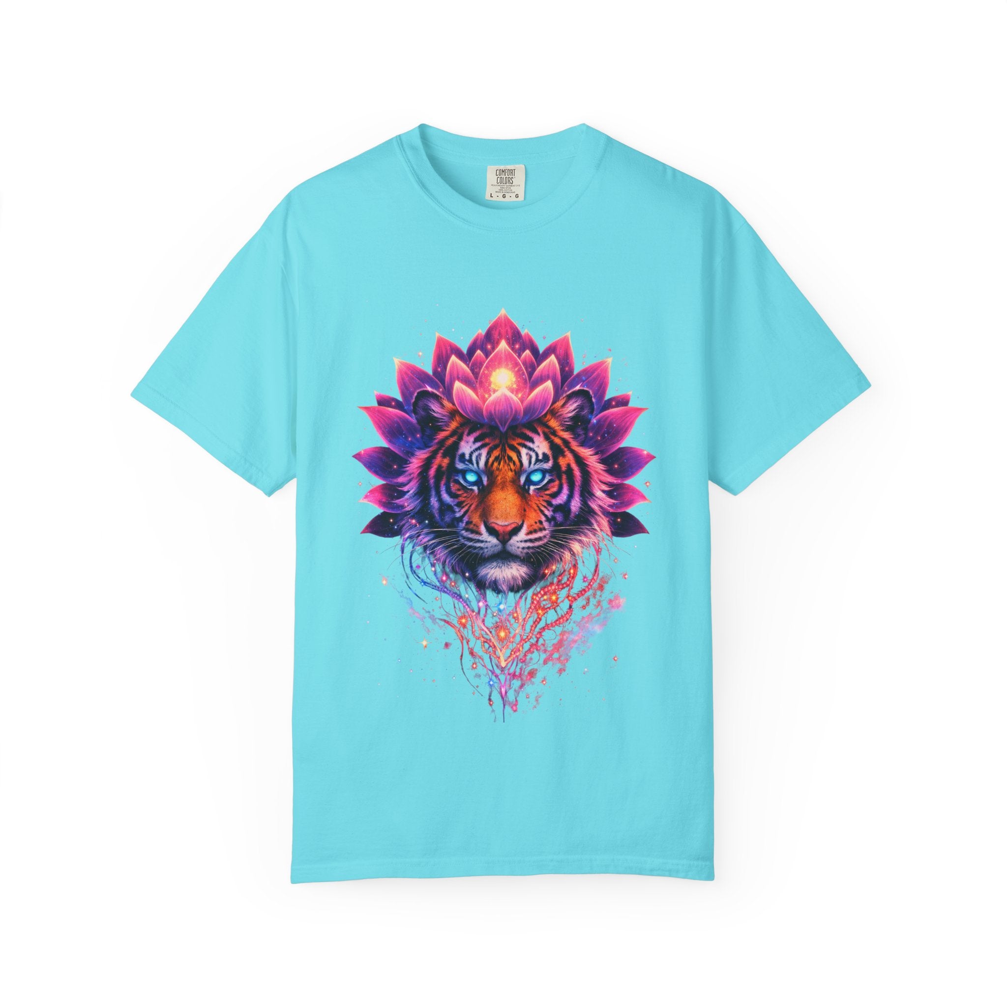 Tiger Lotus T-Shirt — Vibrant Mandala Tiger Graphic Tee