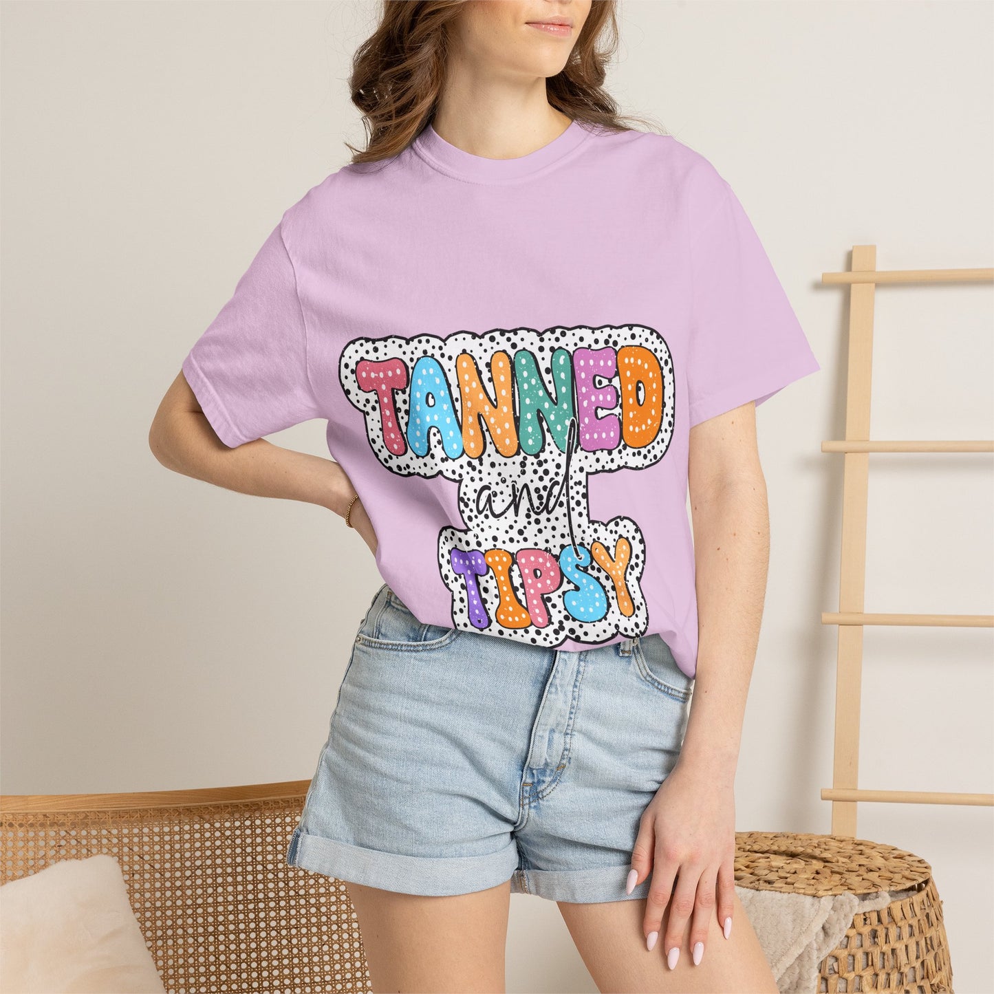Tanned & Tipsy Mom T-Shirt — Summer Funny Tee
