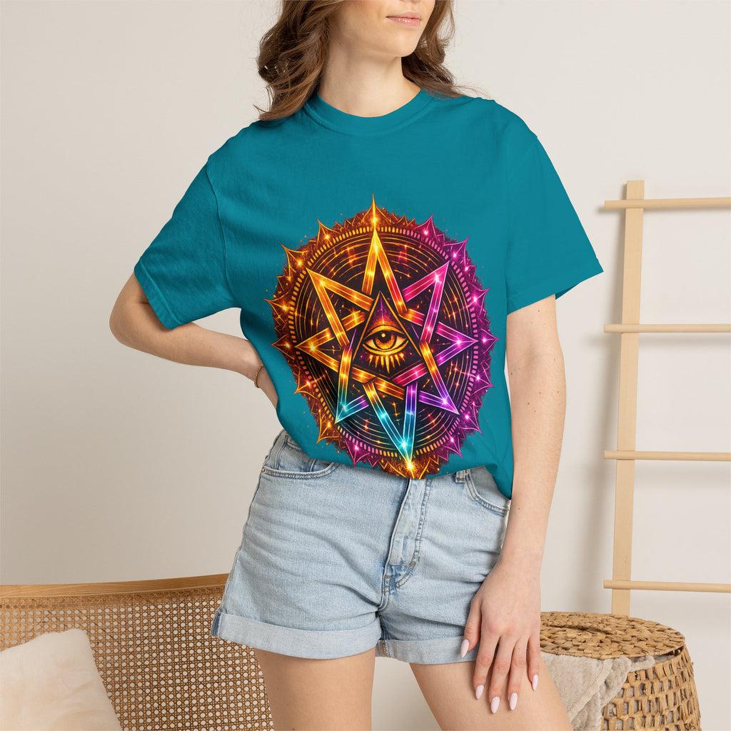 Trippy Geometric Eye T-Shirt — Psychedelic Graphic Tee