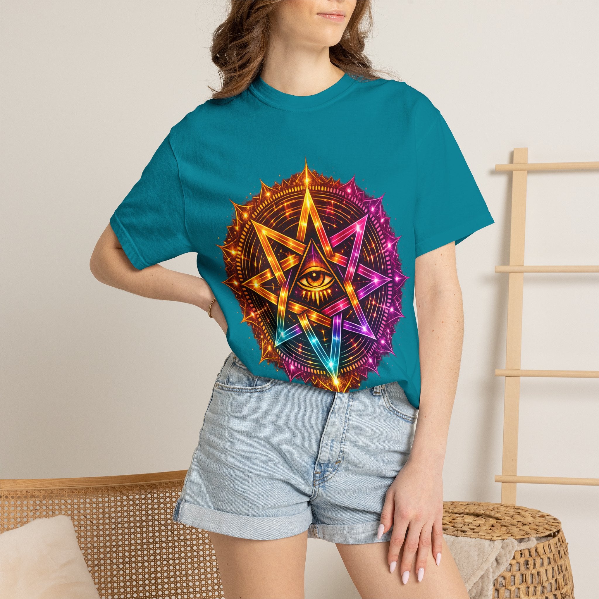 Trippy Geometric Eye T-Shirt — Psychedelic Graphic Tee