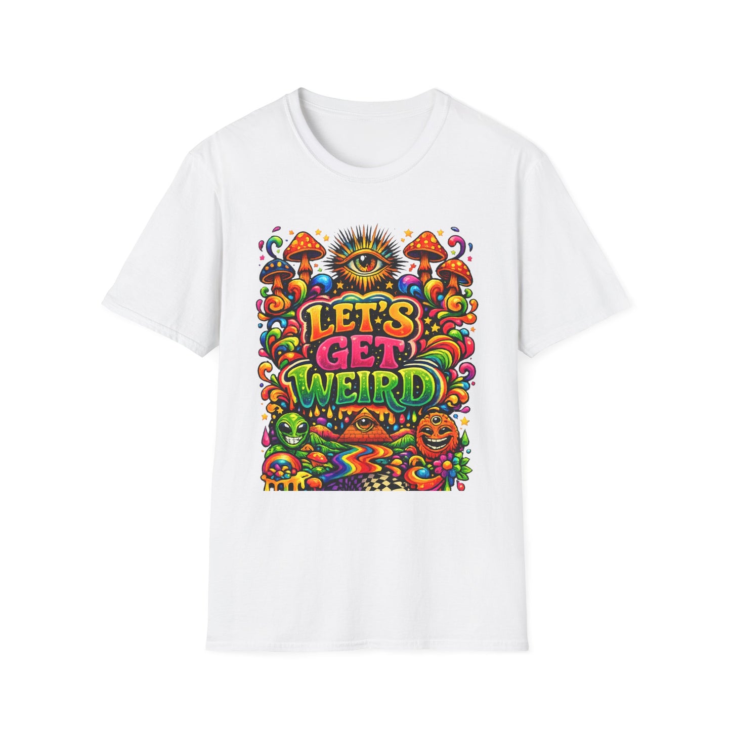 Psychedelic "Let's Get Weird" T-Shirt