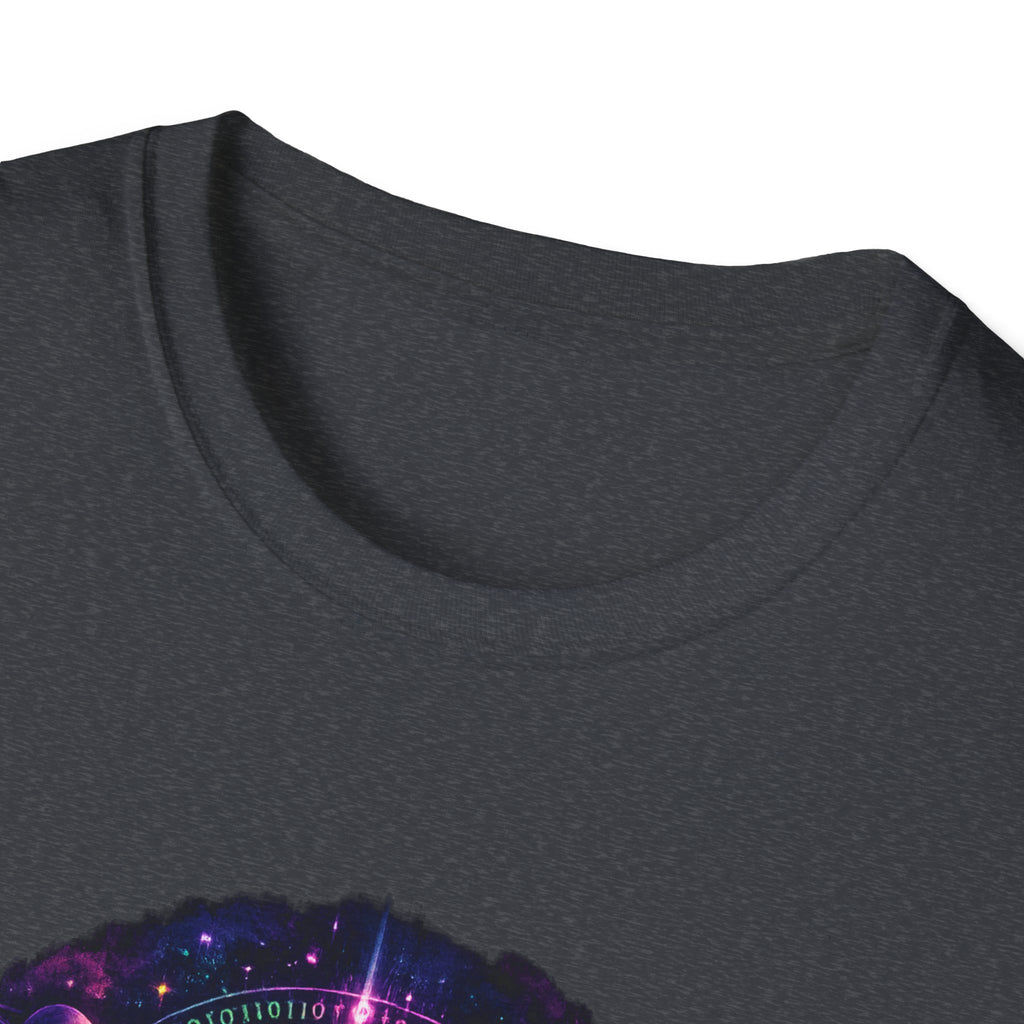 Psychedelic Cosmic Alien T-Shirt — Neon Sacred Geometry Tee