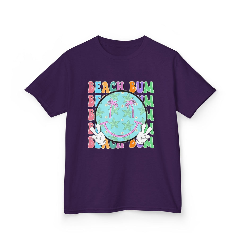 Kids T-Shirt – "Beach Bum" Retro Smiley Tee