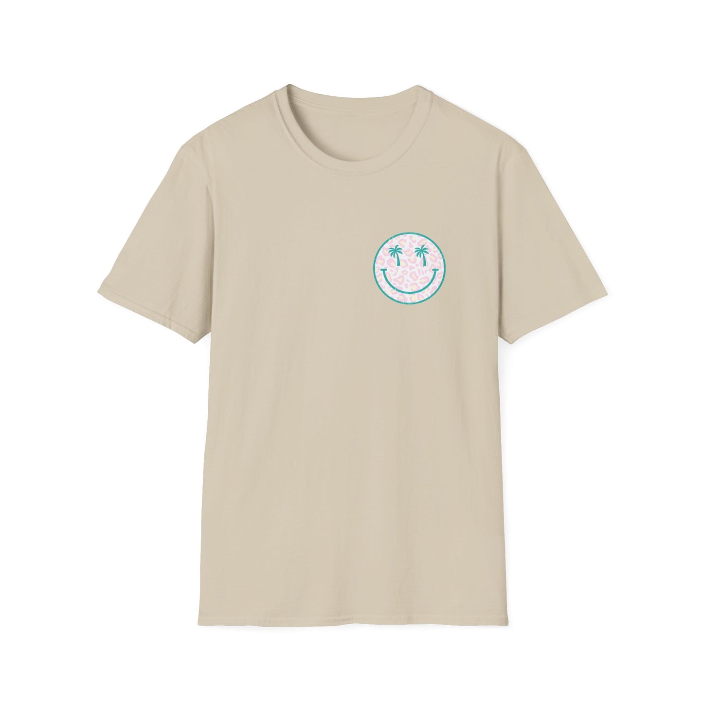 Smiley Floral Checkerboard T-Shirt