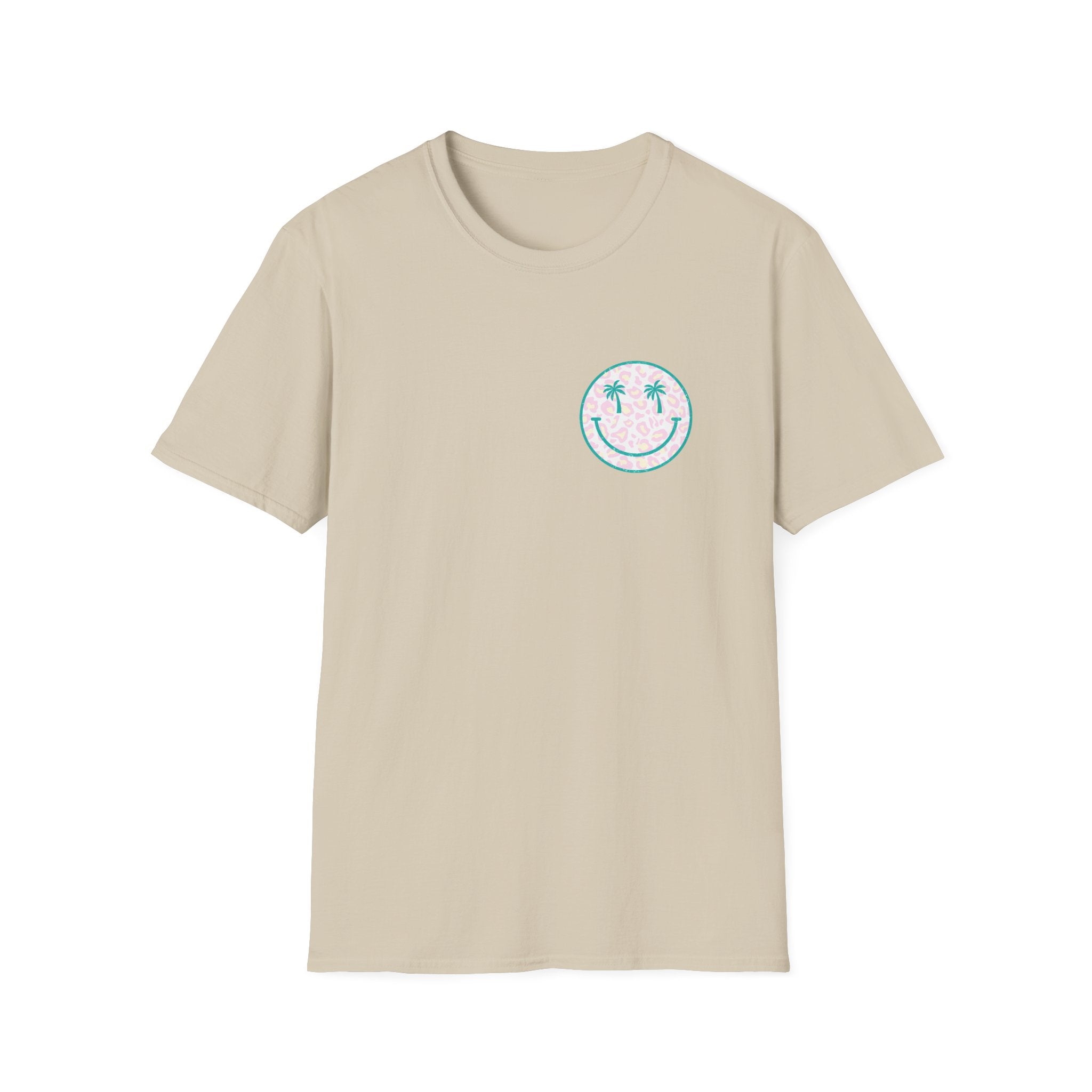 Smiley Floral Checkerboard T-Shirt