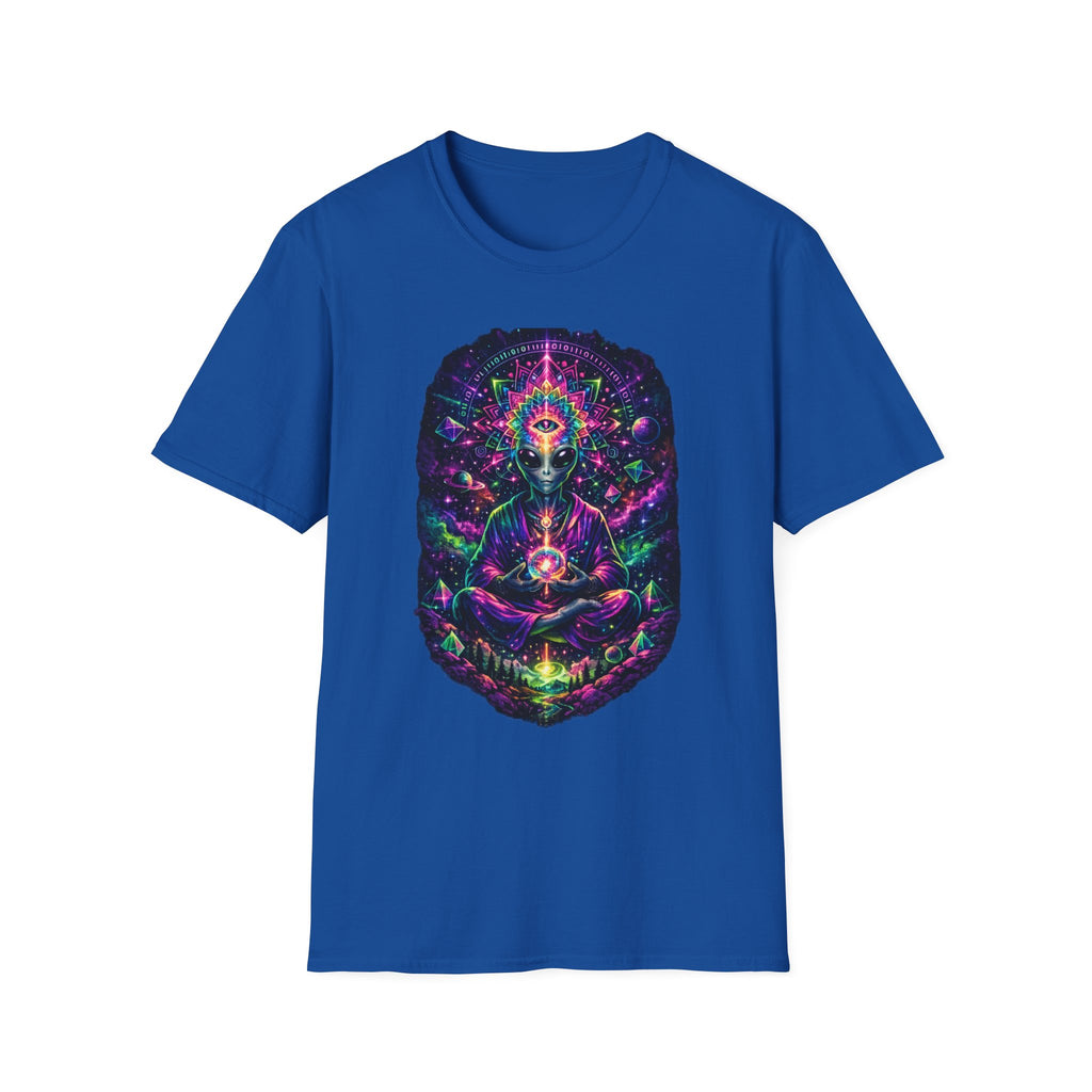 Psychedelic Third Eye Alien T-Shirt — Cosmic Meditation Graphic Tee