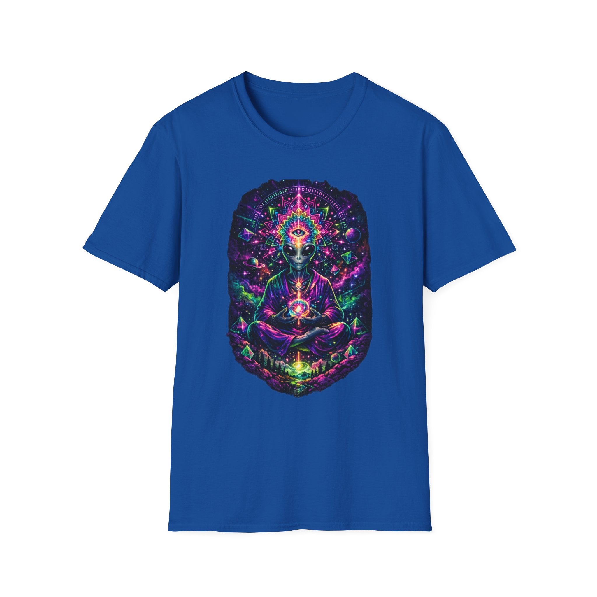 Psychedelic Third Eye Alien T-Shirt — Cosmic Meditation Graphic Tee