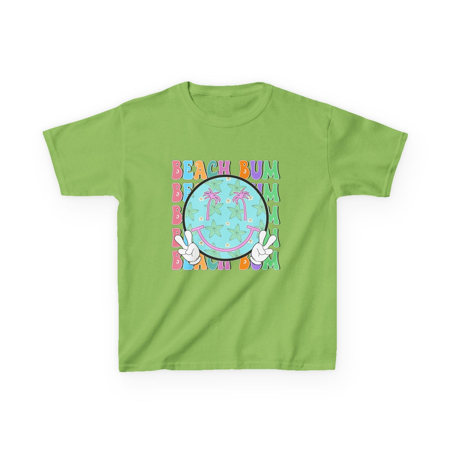 Kids T-Shirt – "Beach Bum" Retro Smiley Tee