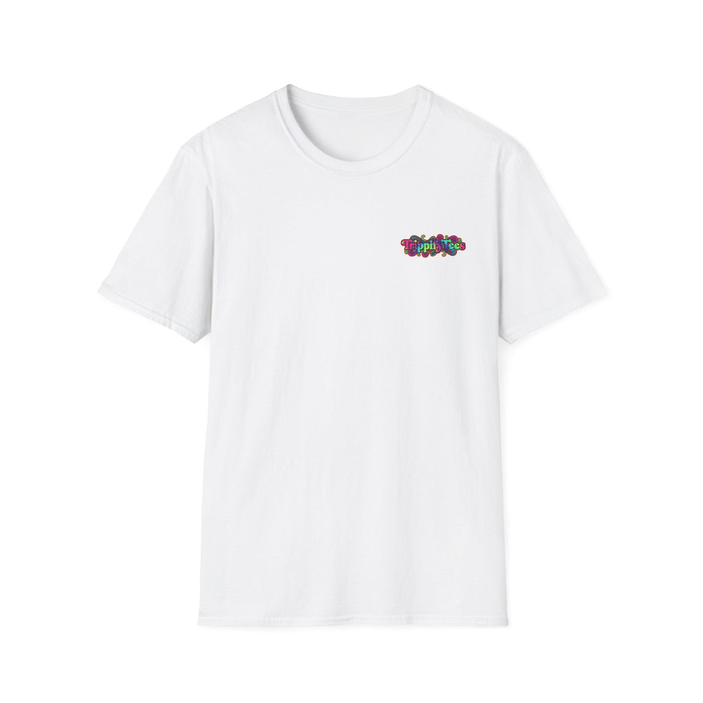 Tie Dye Cat Graphic T-Shirt — Colorful Mini Logo Tee