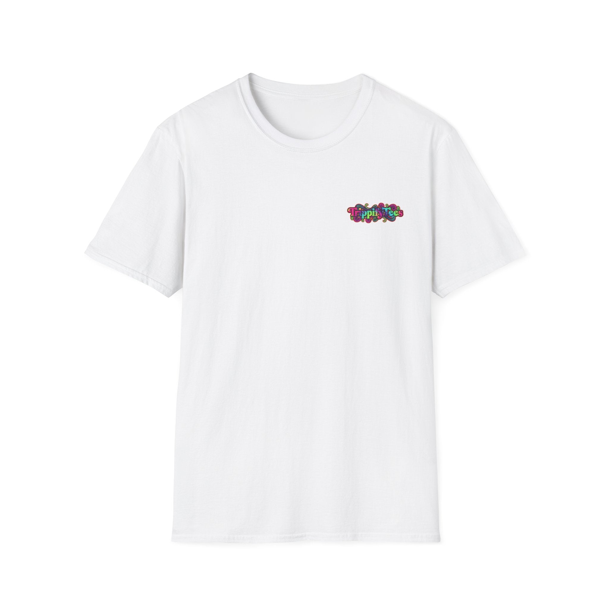 Tie Dye Cat Graphic T-Shirt — Colorful Mini Logo Tee