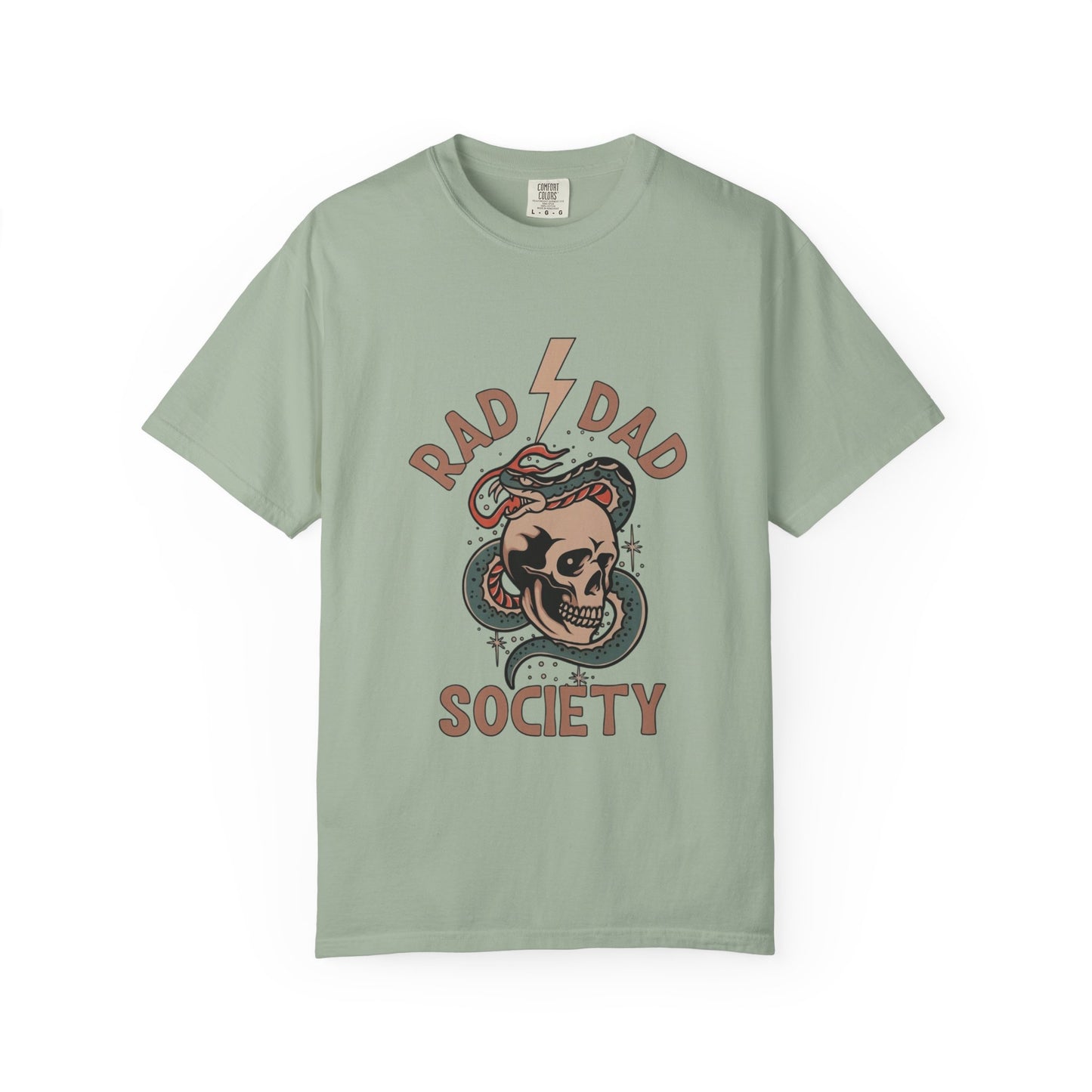 Rad Dad Society T-Shirt — Retro Skull & Snake Graphic Tee for Fathers
