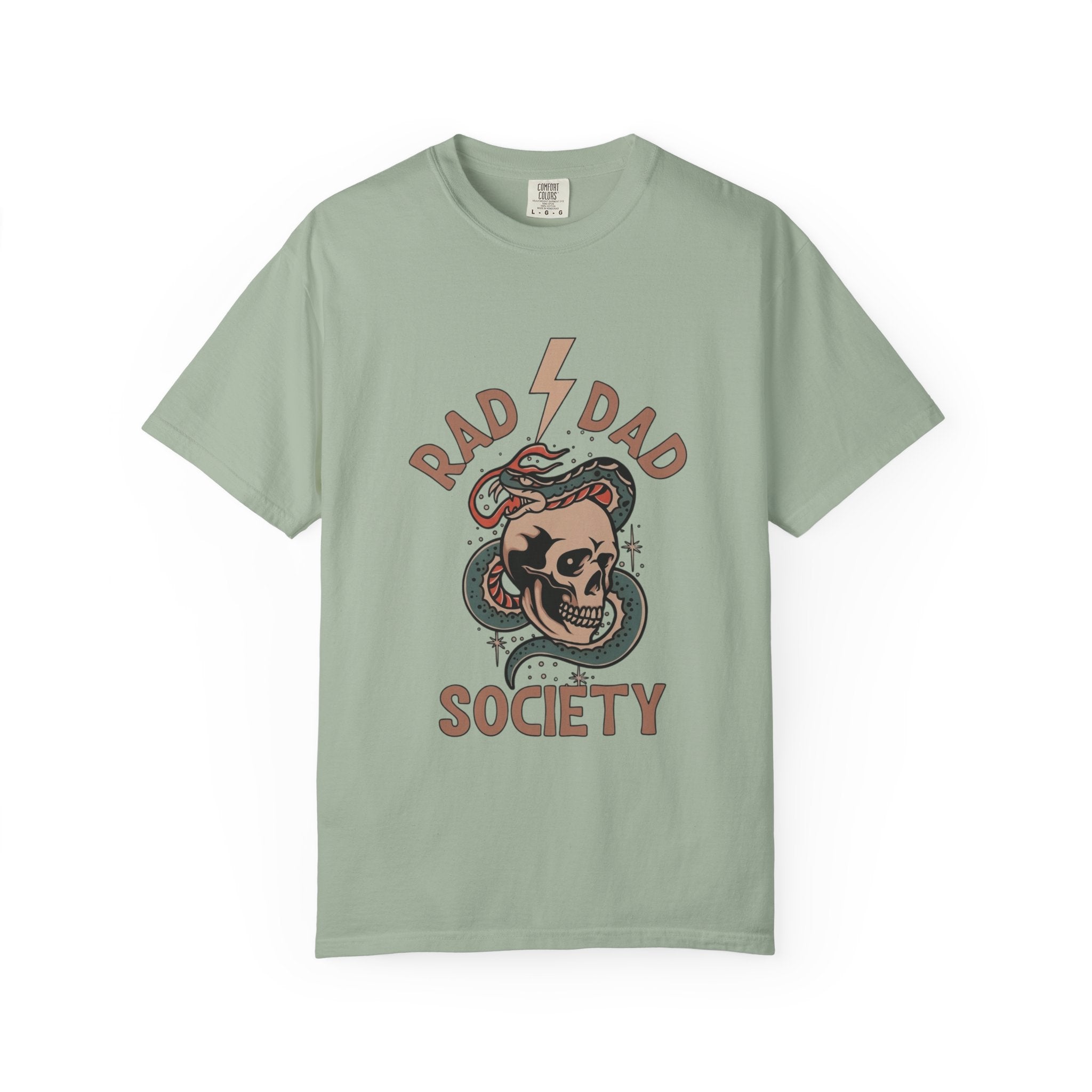 Rad Dad Society T-Shirt — Retro Skull & Snake Graphic Tee for Fathers