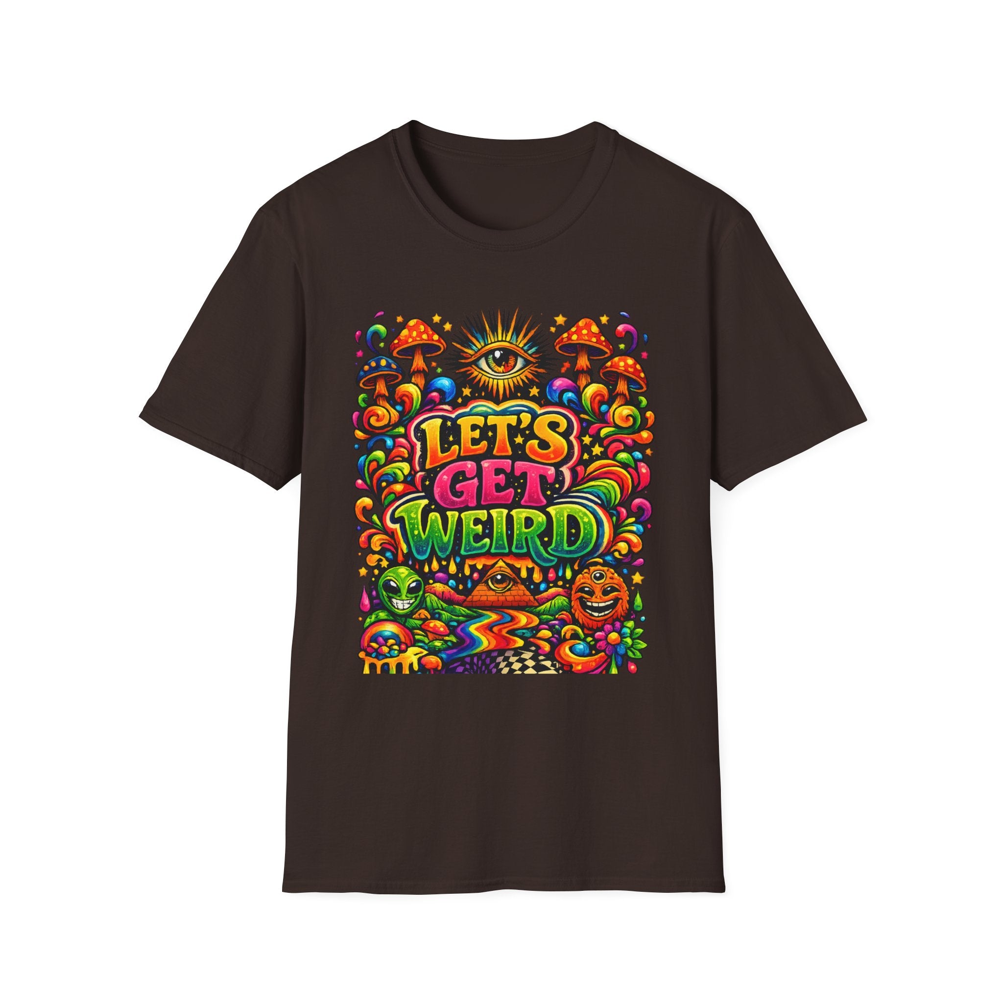 Psychedelic "Let's Get Weird" T-Shirt