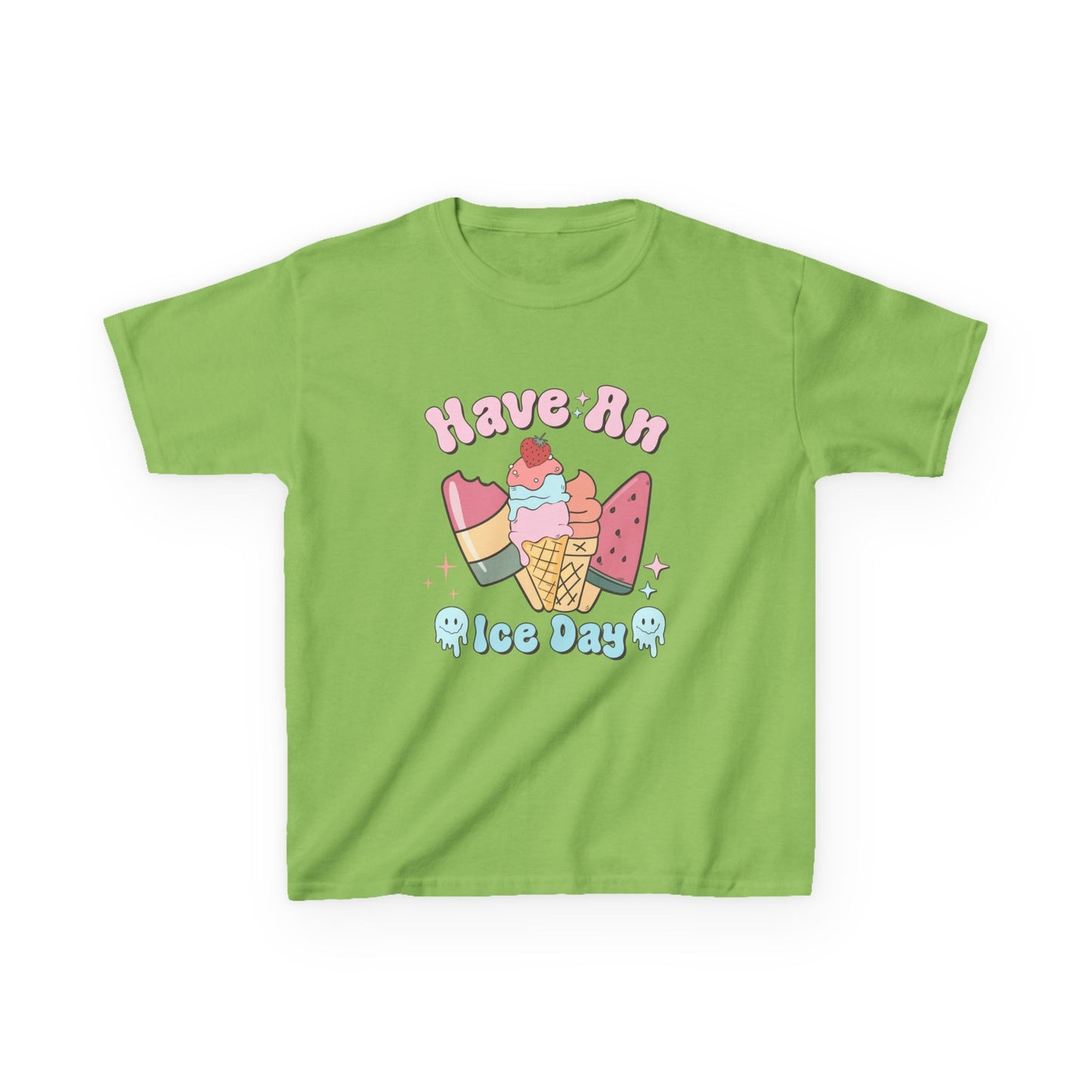 Kids Ice Cream Tee - "Have An Ice Day" Cute Summer Graphic Shirt
