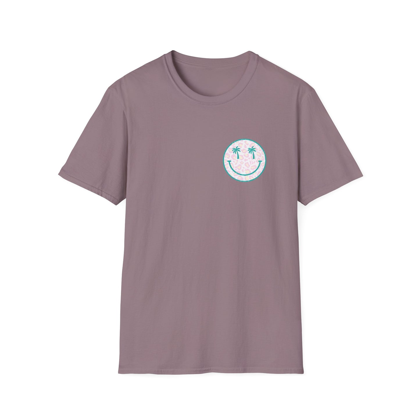 Smiley Floral Checkerboard T-Shirt