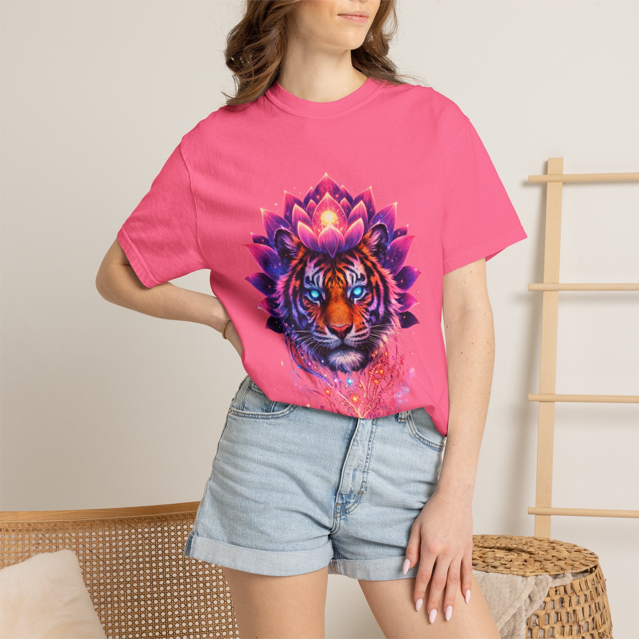 Tiger Lotus T-Shirt — Vibrant Mandala Tiger Graphic Tee