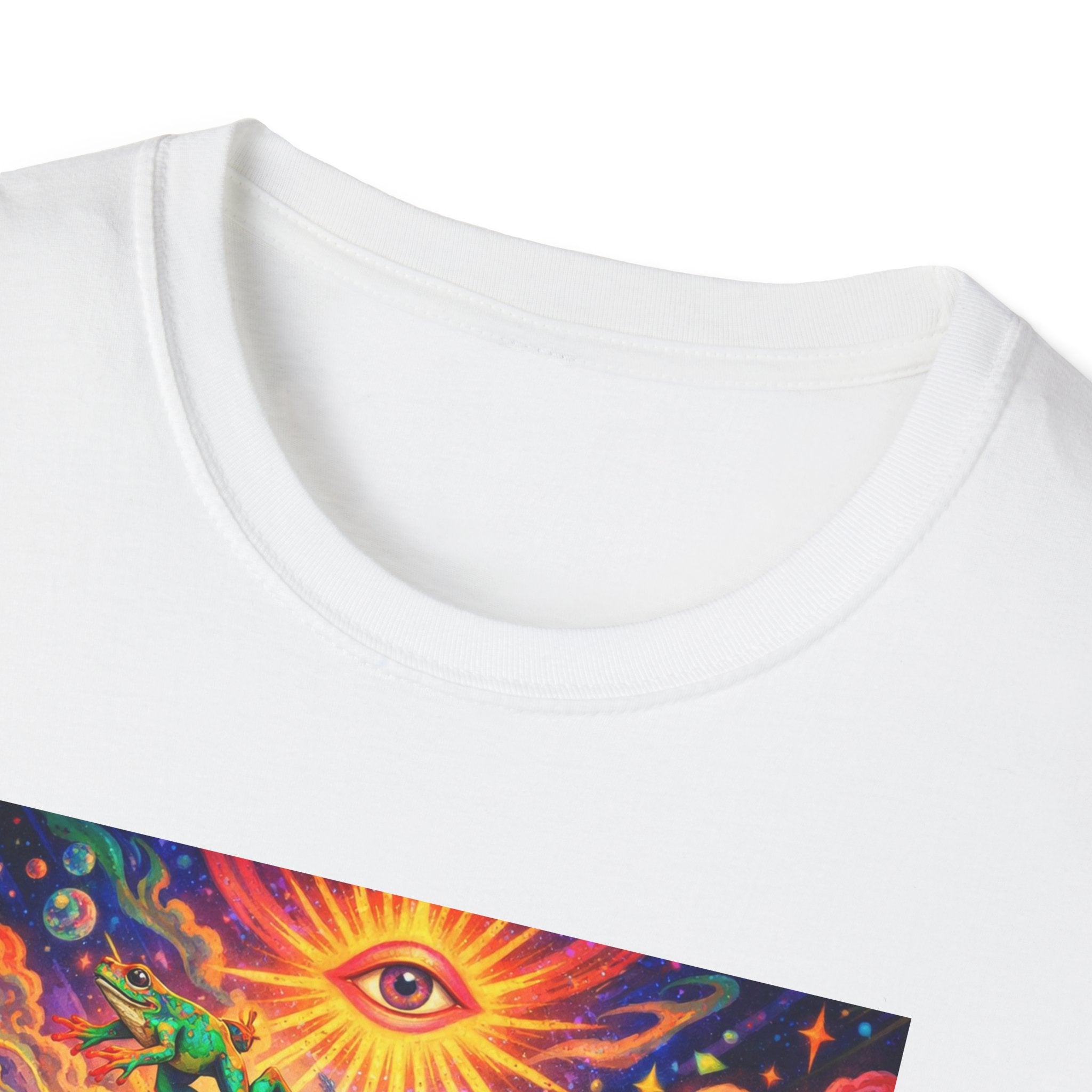 Psychedelic Brain Frog T-Shirt — Trippy Rainbow Mindscape Art