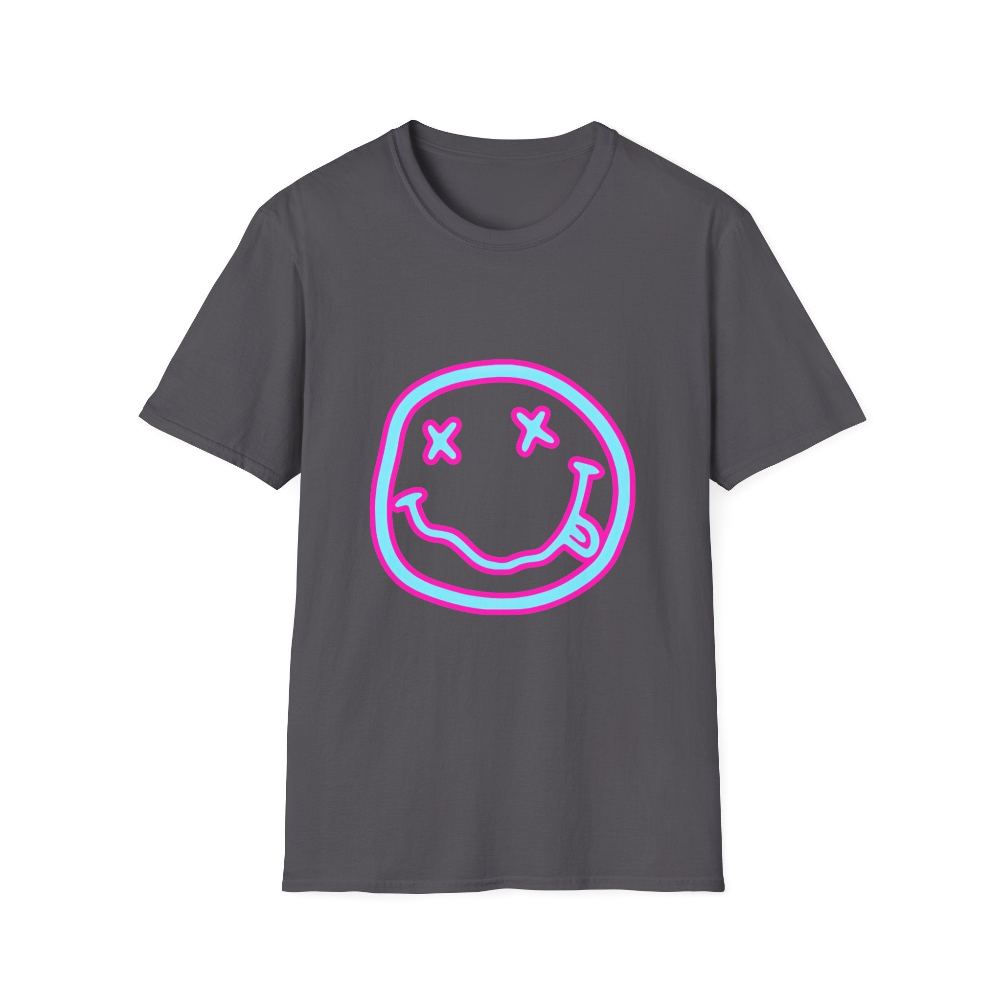 Smiley Neon Grunge T-Shirt