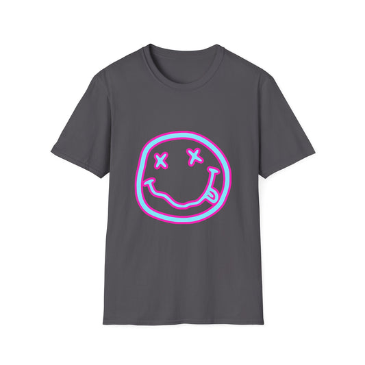 Smiley Neon Grunge T-Shirt