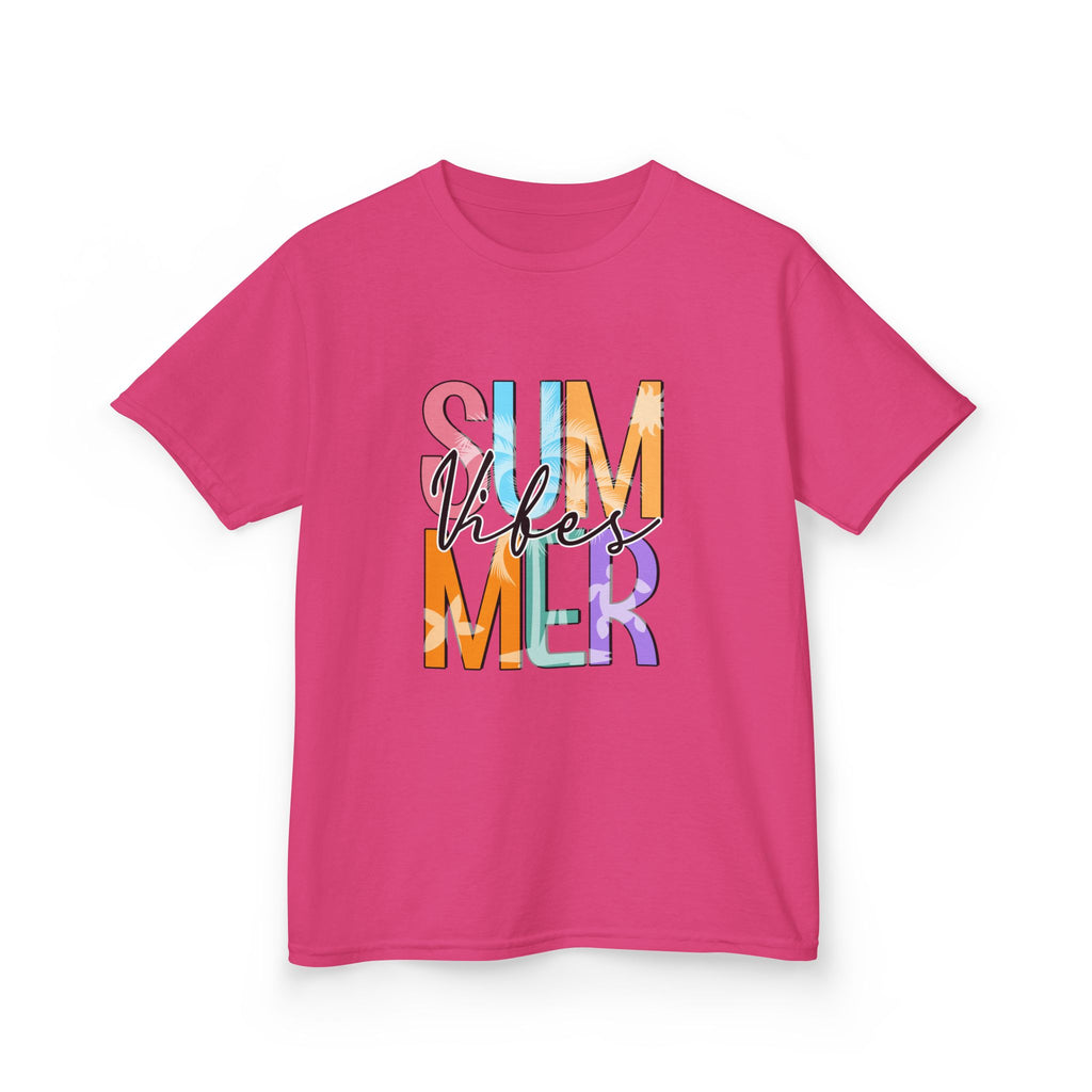 Kids 'Summer Vibes' Colorful Block Letter Tee