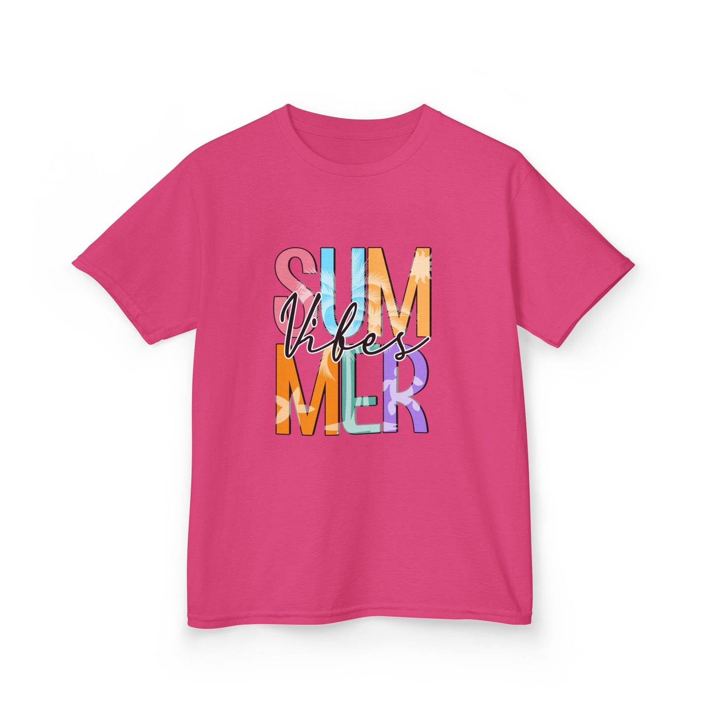 Kids 'Summer Vibes' Colorful Block Letter Tee