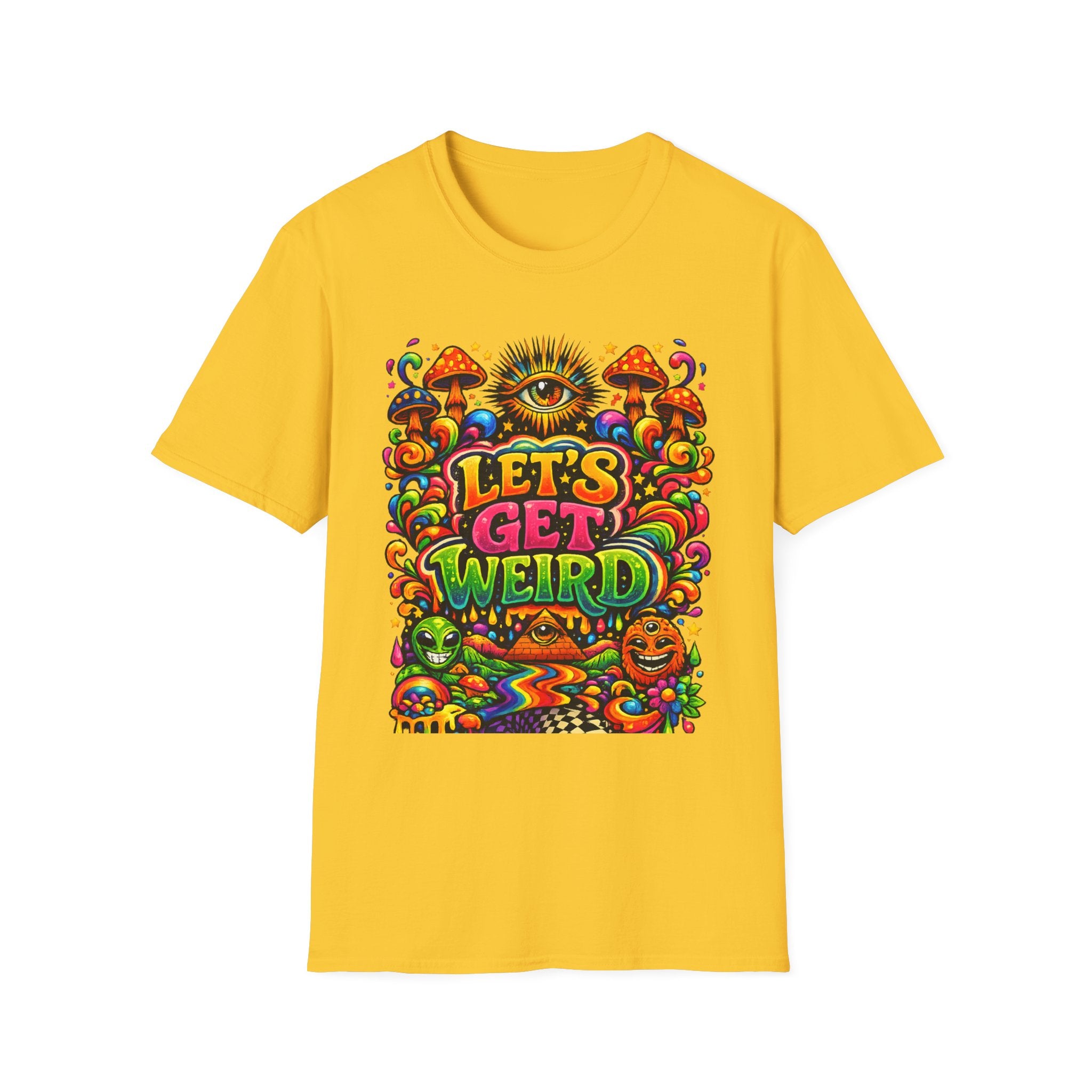 Psychedelic "Let's Get Weird" T-Shirt