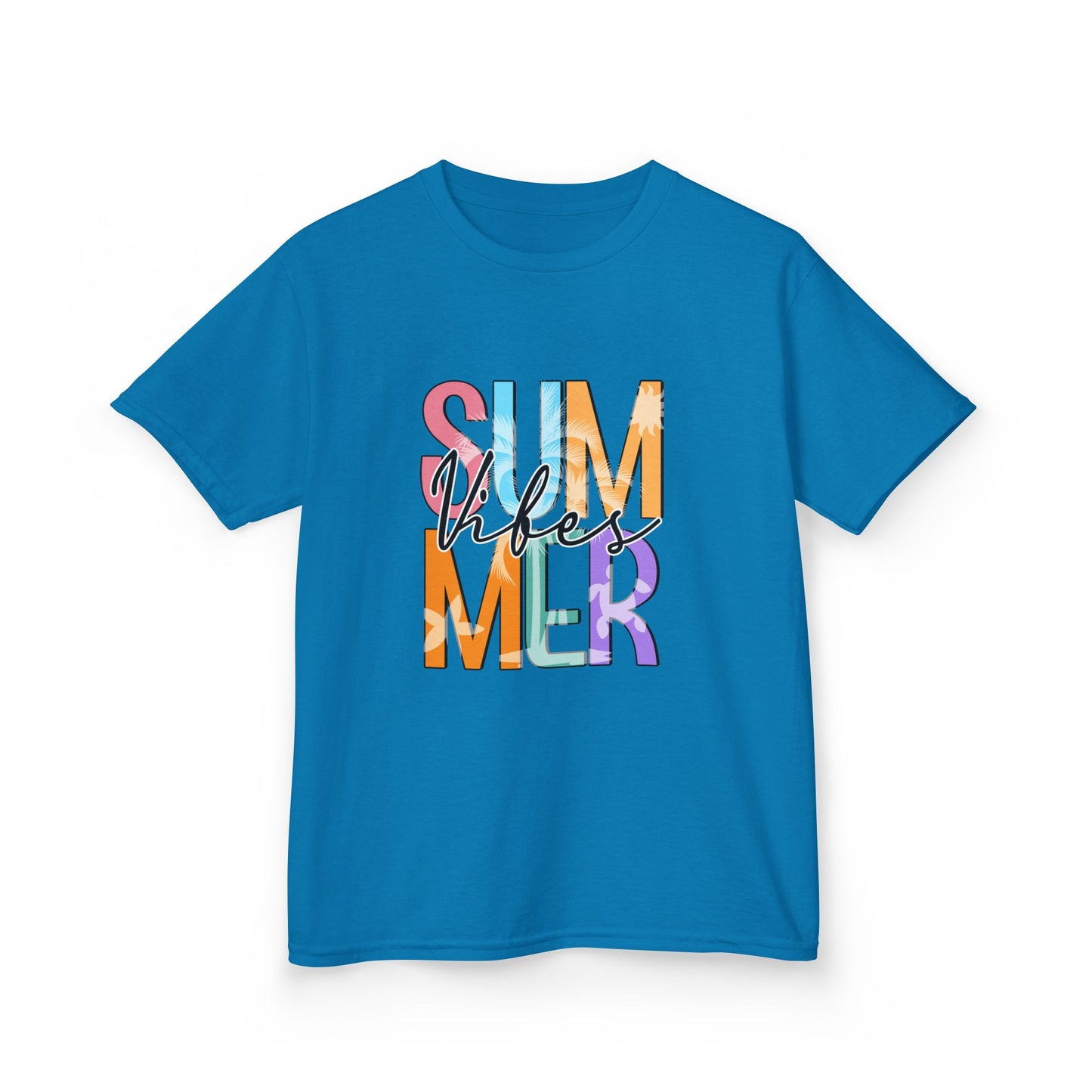 Kids 'Summer Vibes' Colorful Block Letter Tee