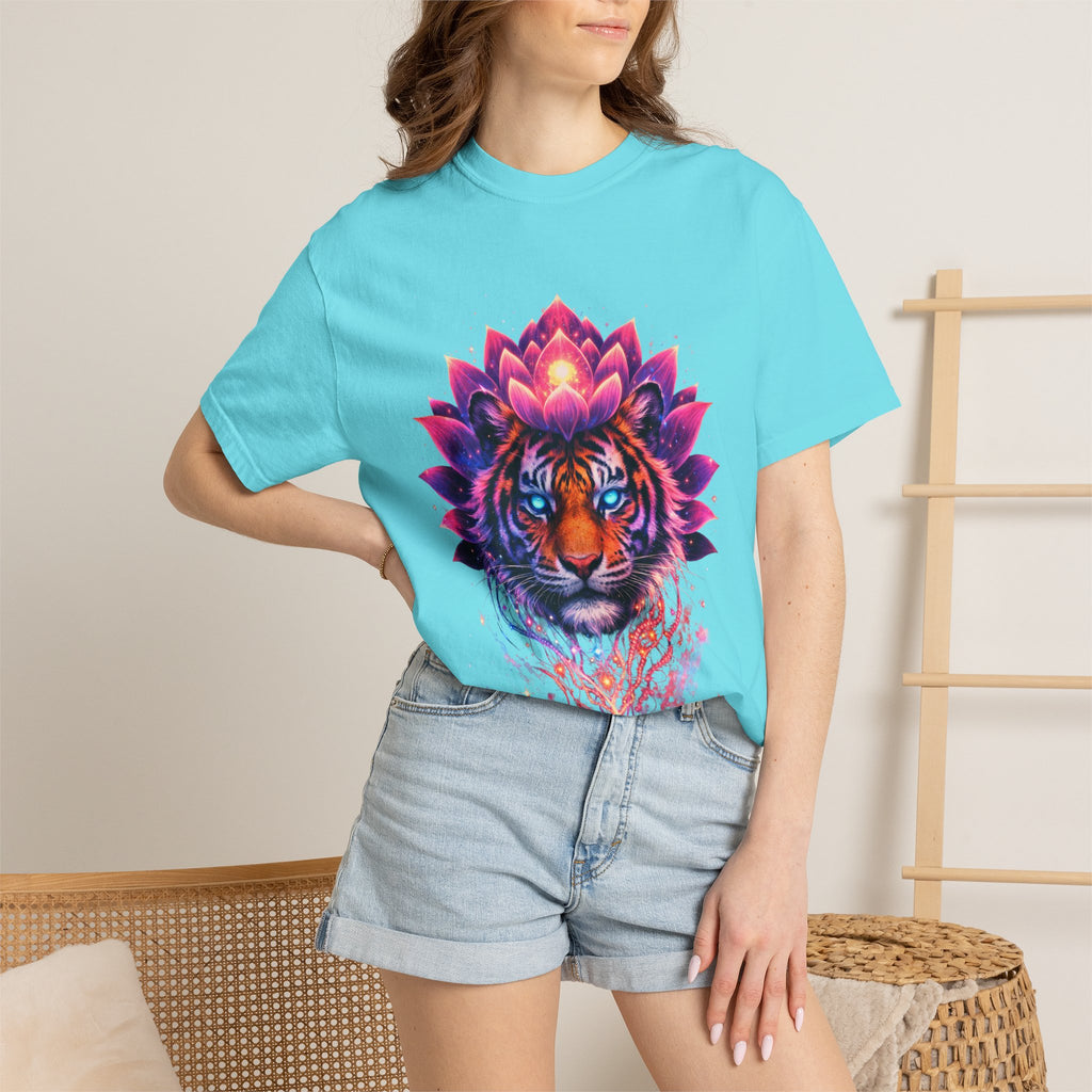 Tiger Lotus T-Shirt — Vibrant Mandala Tiger Graphic Tee