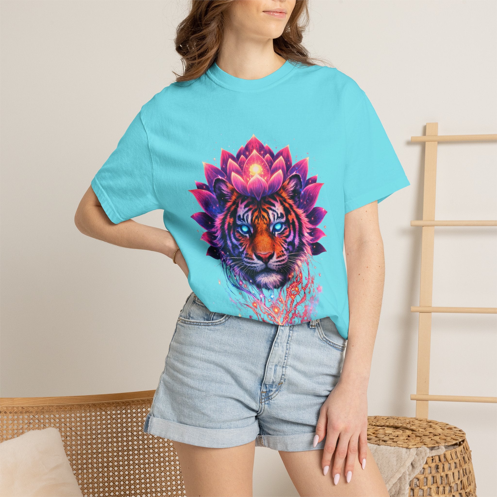 Tiger Lotus T-Shirt — Vibrant Mandala Tiger Graphic Tee