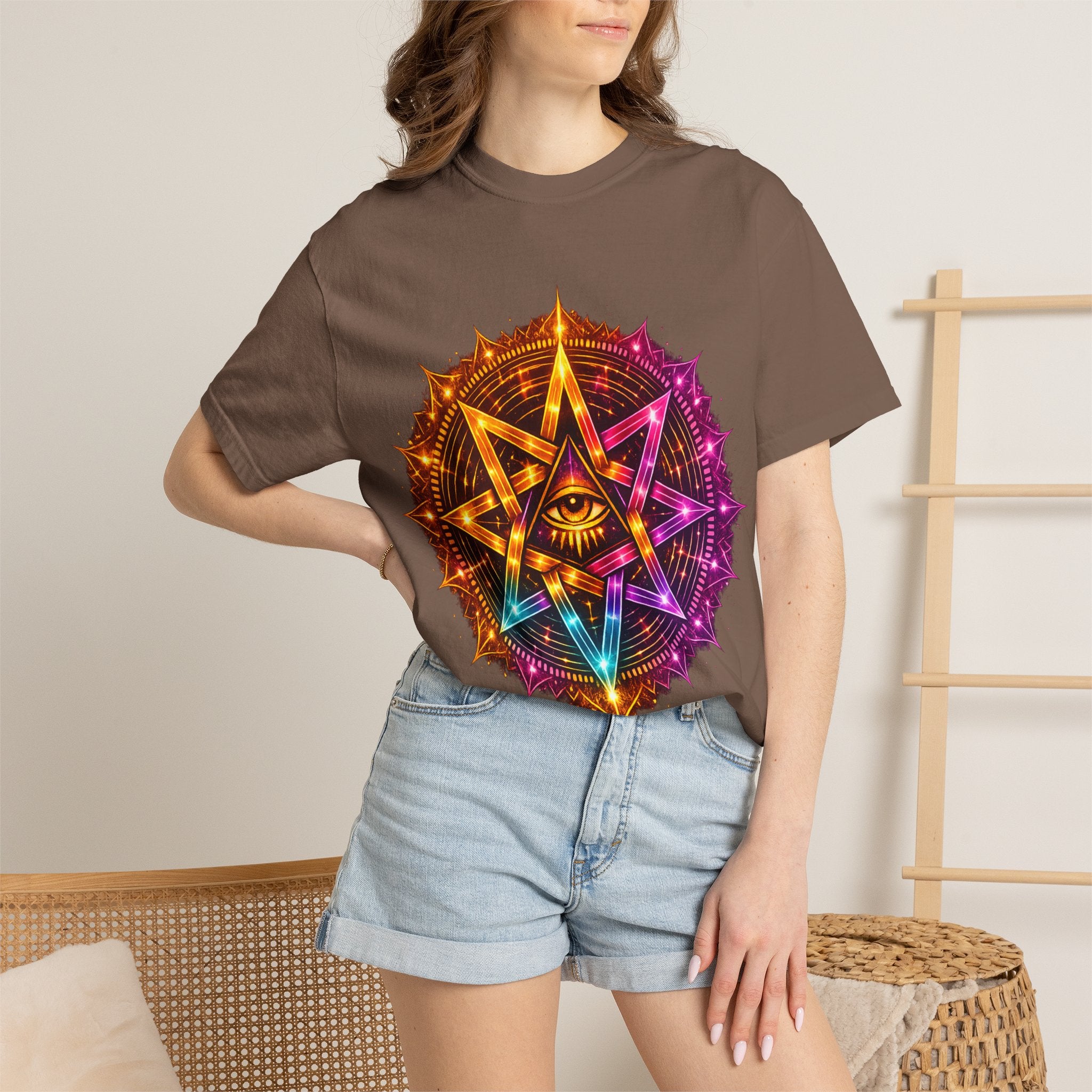 Trippy Geometric Eye T-Shirt — Psychedelic Graphic Tee