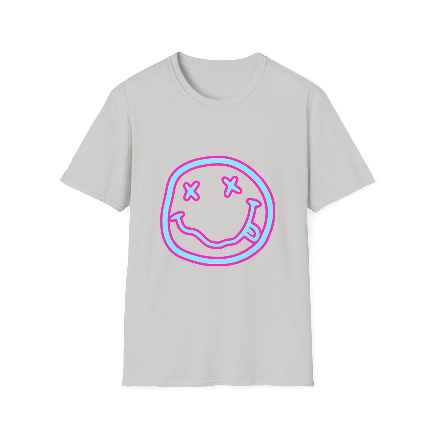 Smiley Neon Grunge T-Shirt