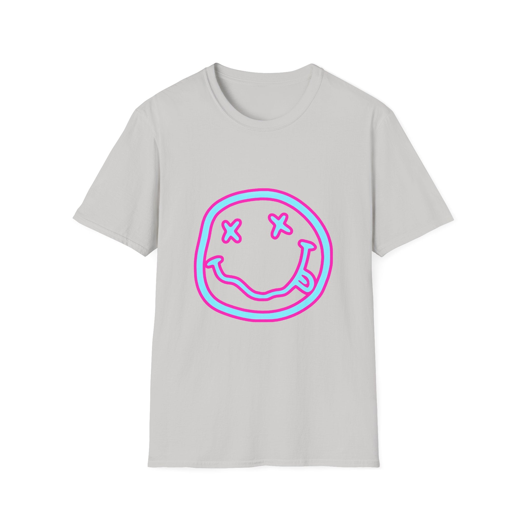 Smiley Neon Grunge T-Shirt