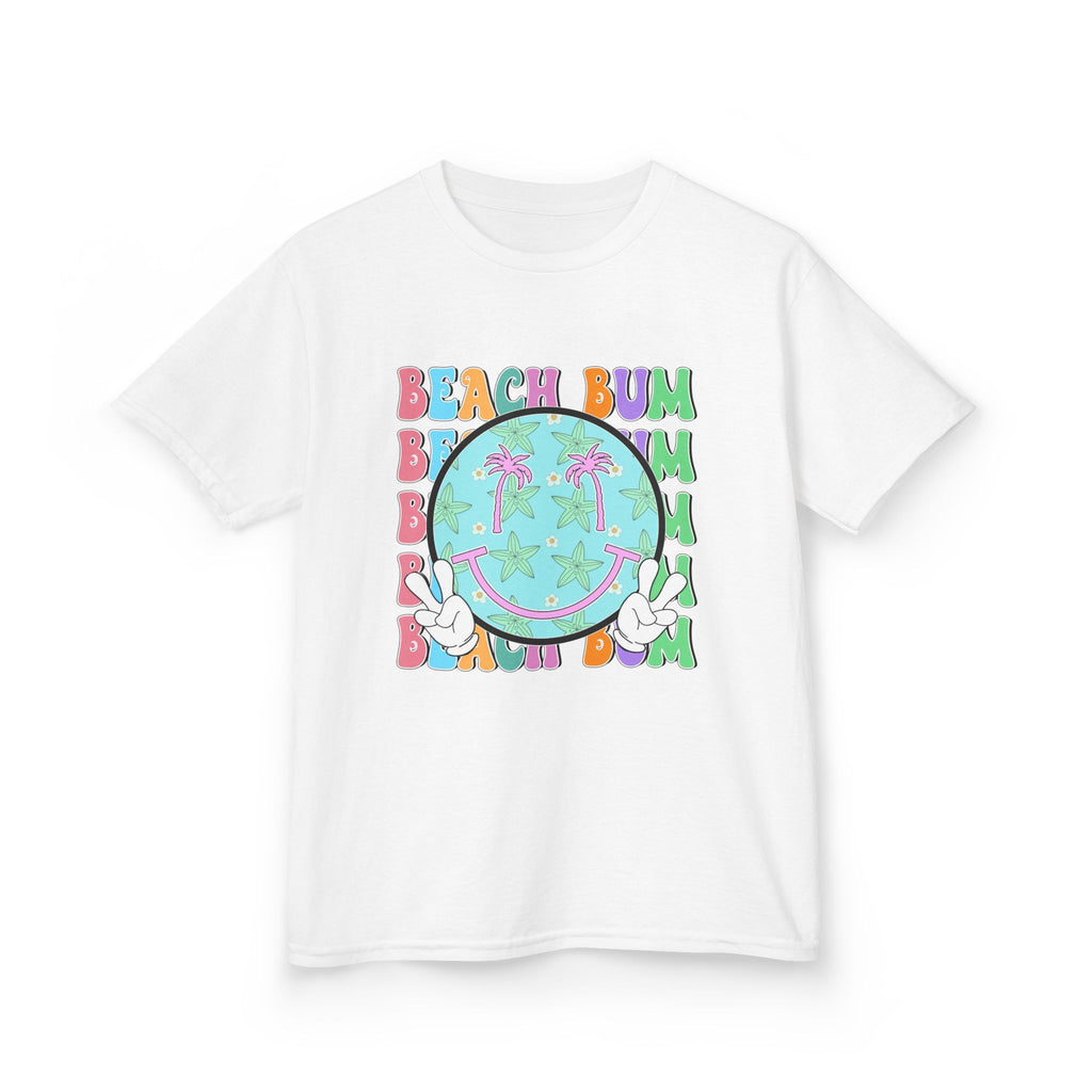 Kids T-Shirt – "Beach Bum" Retro Smiley Tee