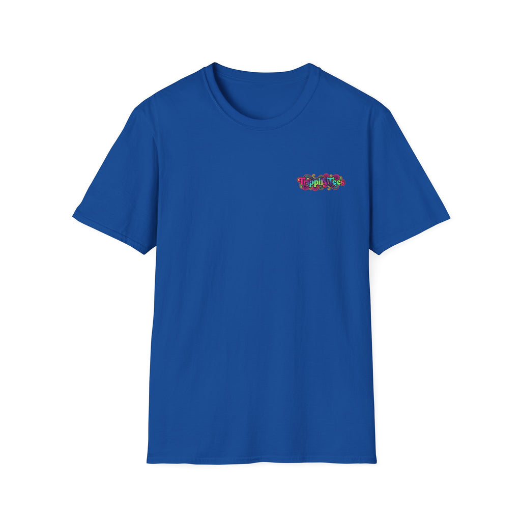 Tie Dye Cat Graphic T-Shirt — Colorful Mini Logo Tee