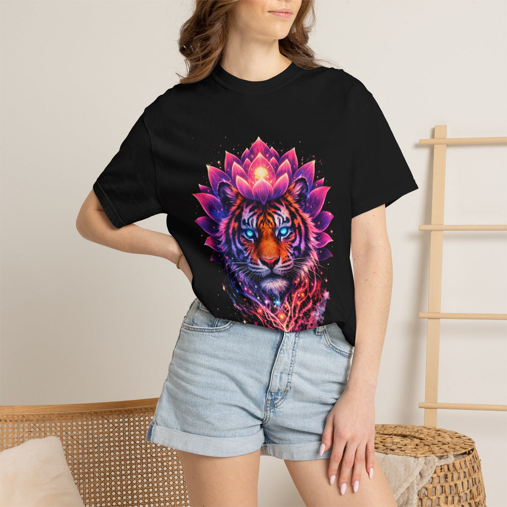Tiger Lotus T-Shirt — Vibrant Mandala Tiger Graphic Tee