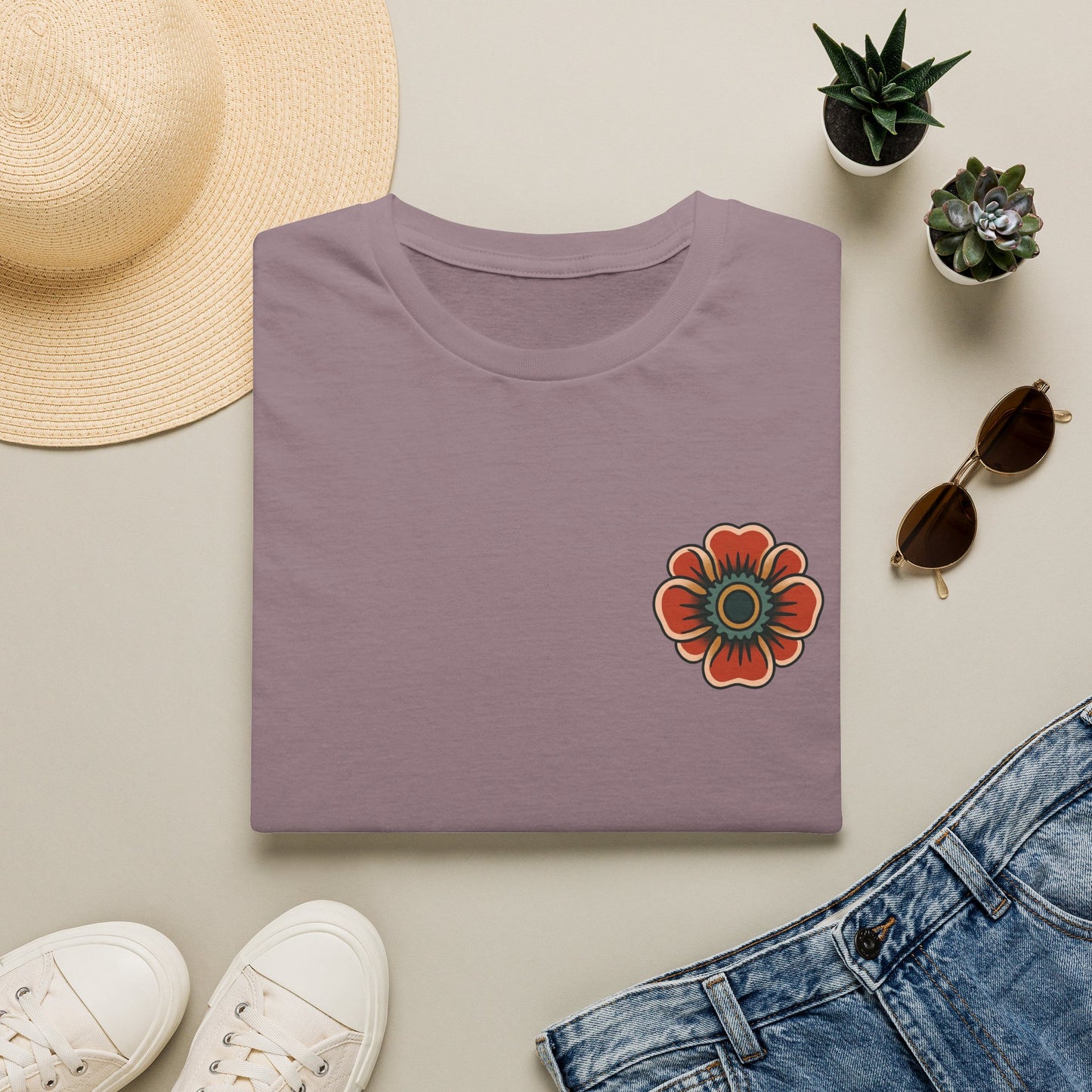 Vintage Snake & Floral Tattoo T-Shirt