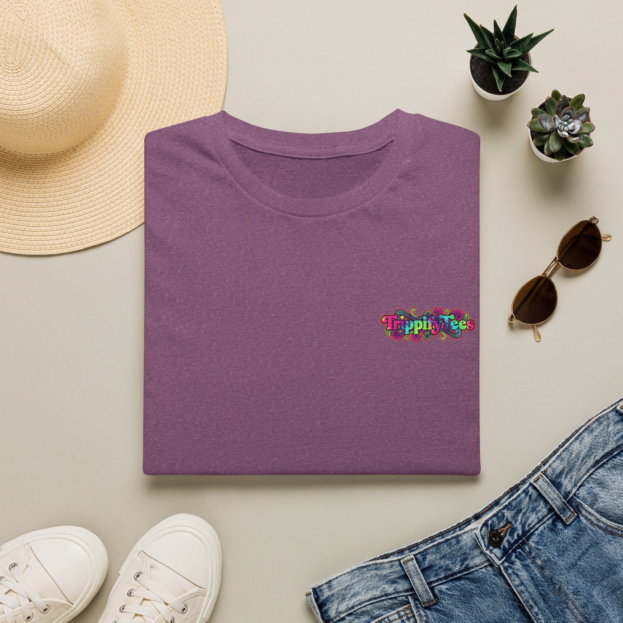 Tie Dye Cat Graphic T-Shirt — Colorful Mini Logo Tee