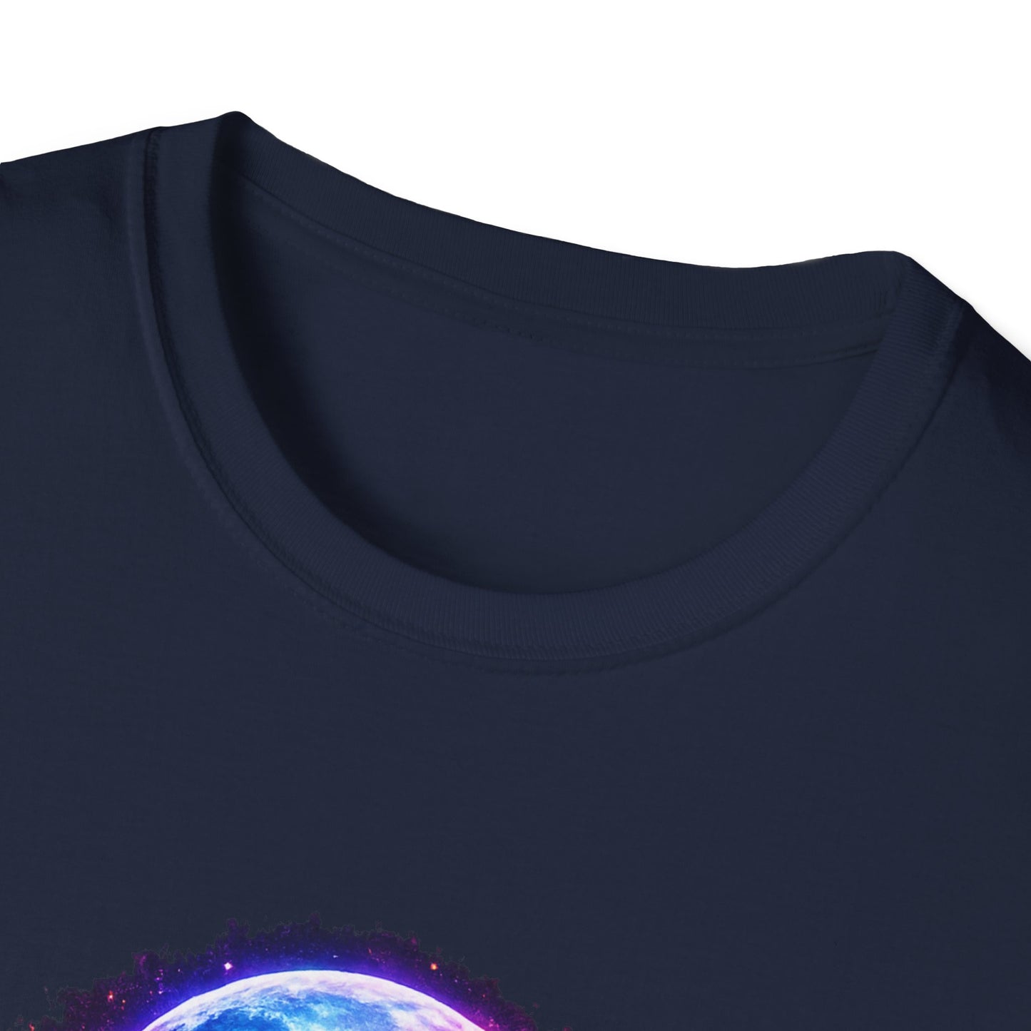 Cosmic Howl T‑Shirt — Neon Galaxy Wolf Graphic Tee