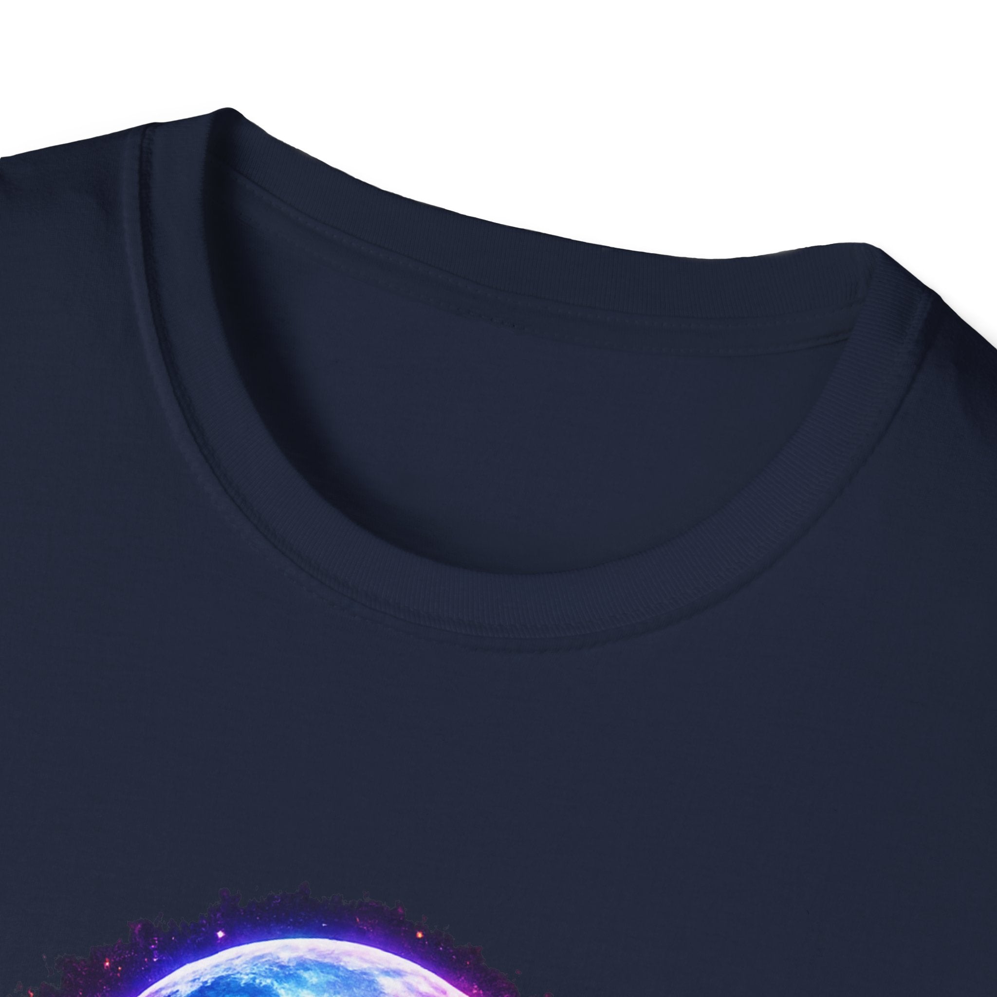 Cosmic Howl T‑Shirt — Neon Galaxy Wolf Graphic Tee