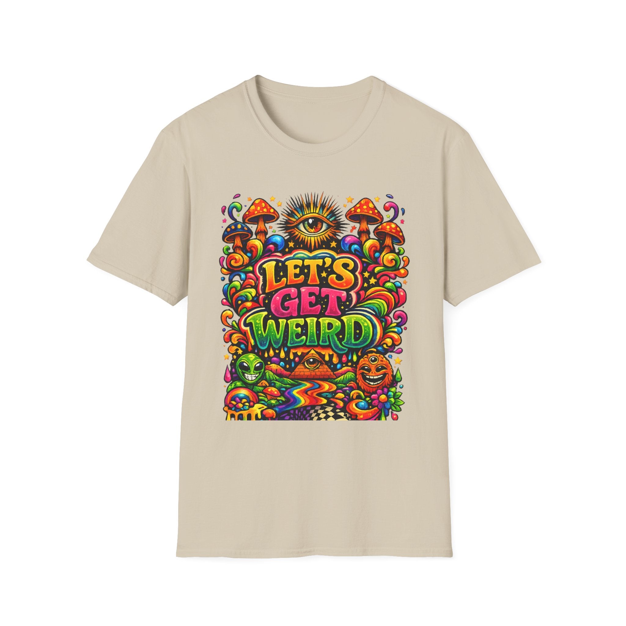 Psychedelic "Let's Get Weird" T-Shirt