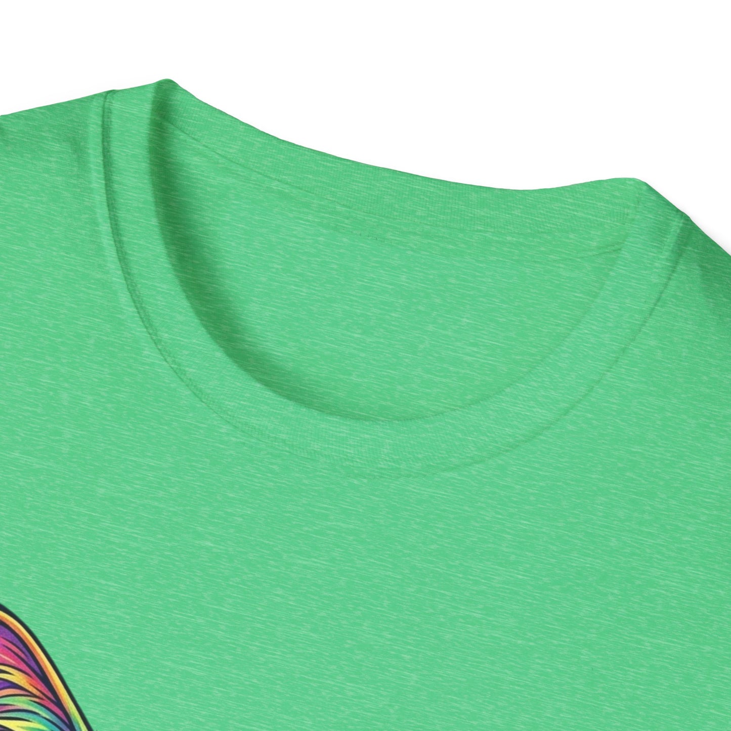 Colorful Psychedelic Cat T-Shirt — Vibrant Rainbow Cat Portrait Tee