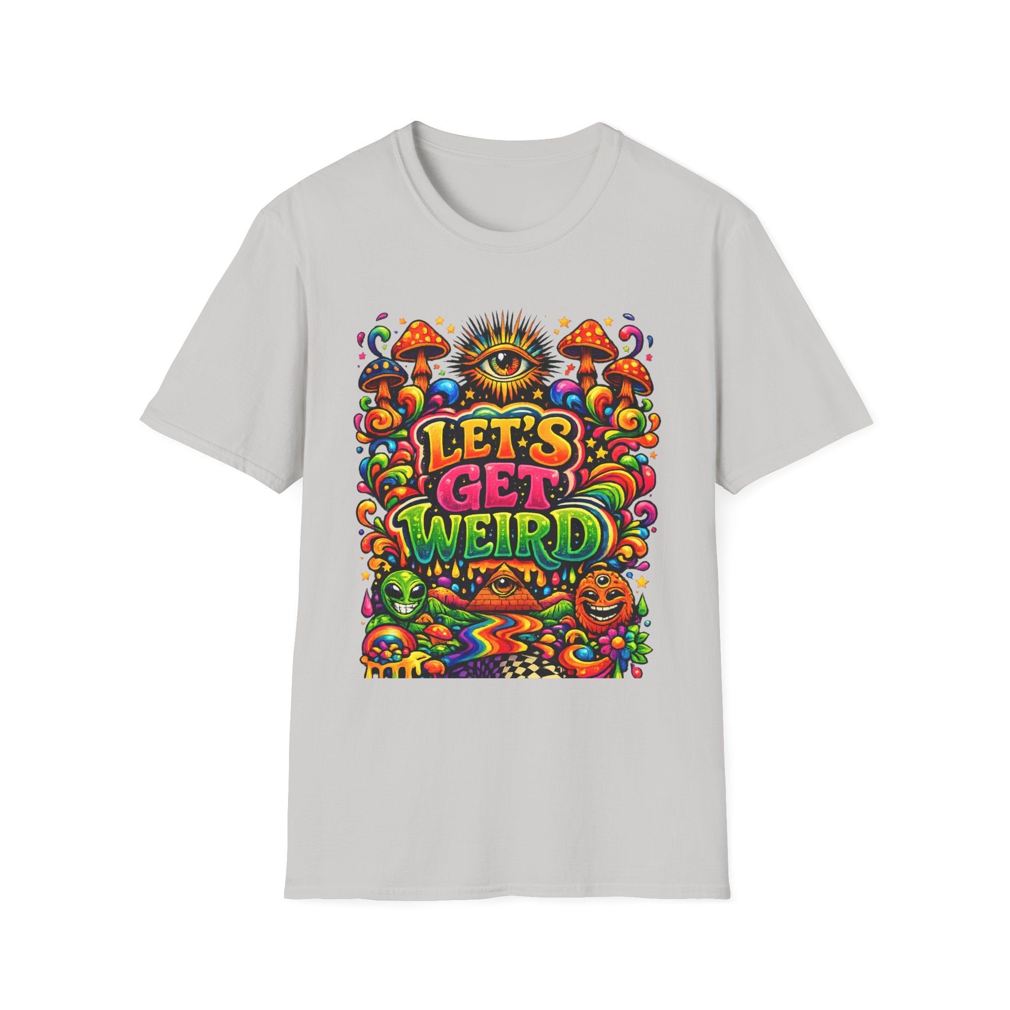 Psychedelic "Let's Get Weird" T-Shirt