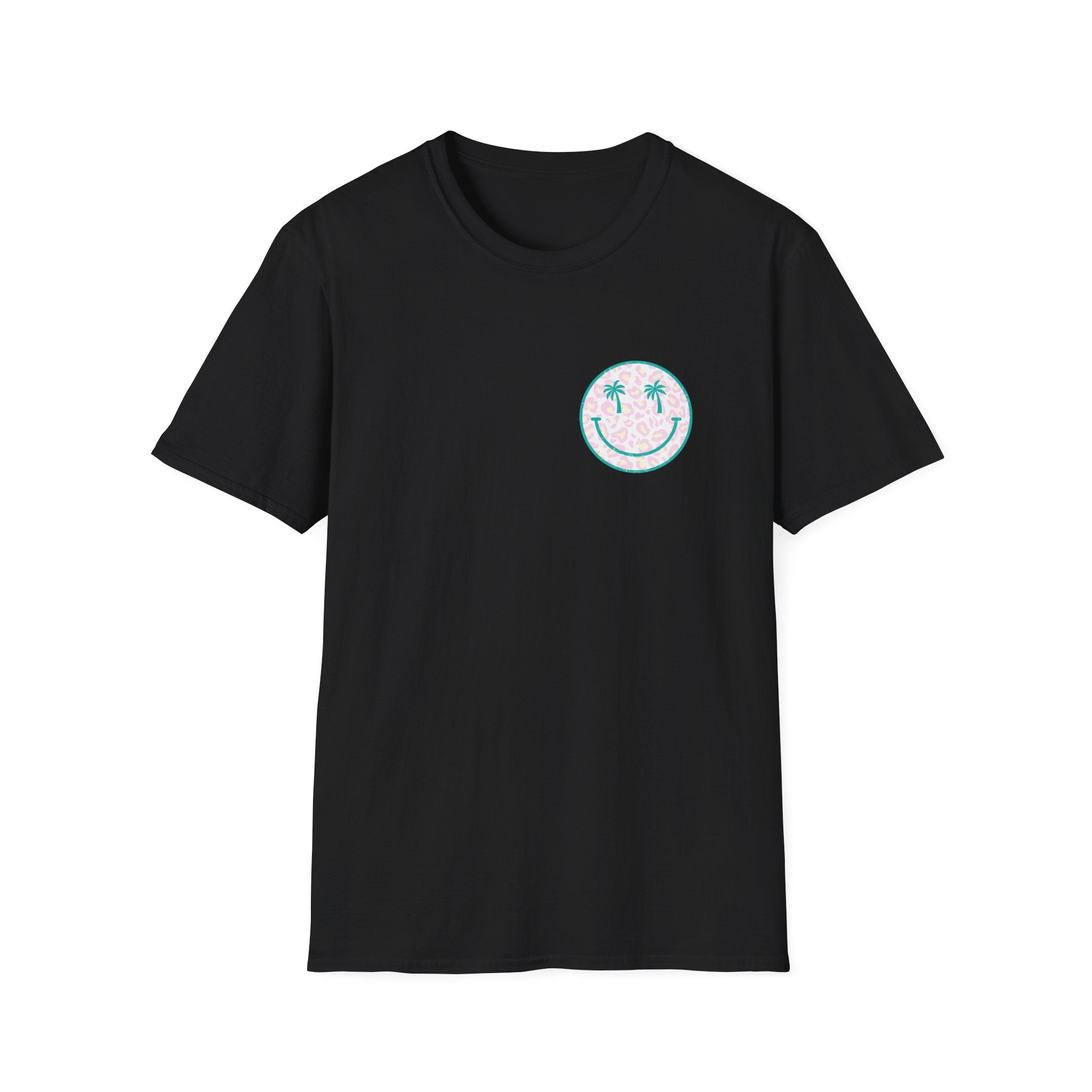 Smiley Floral Checkerboard T-Shirt